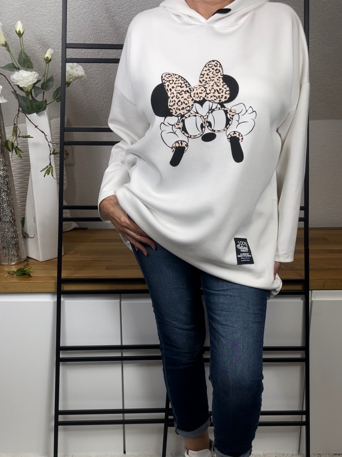 Damen - Fluffi - Hoodie „Minney“ Einheitsgrösse Gr. 40 - 48 in 5 Farben