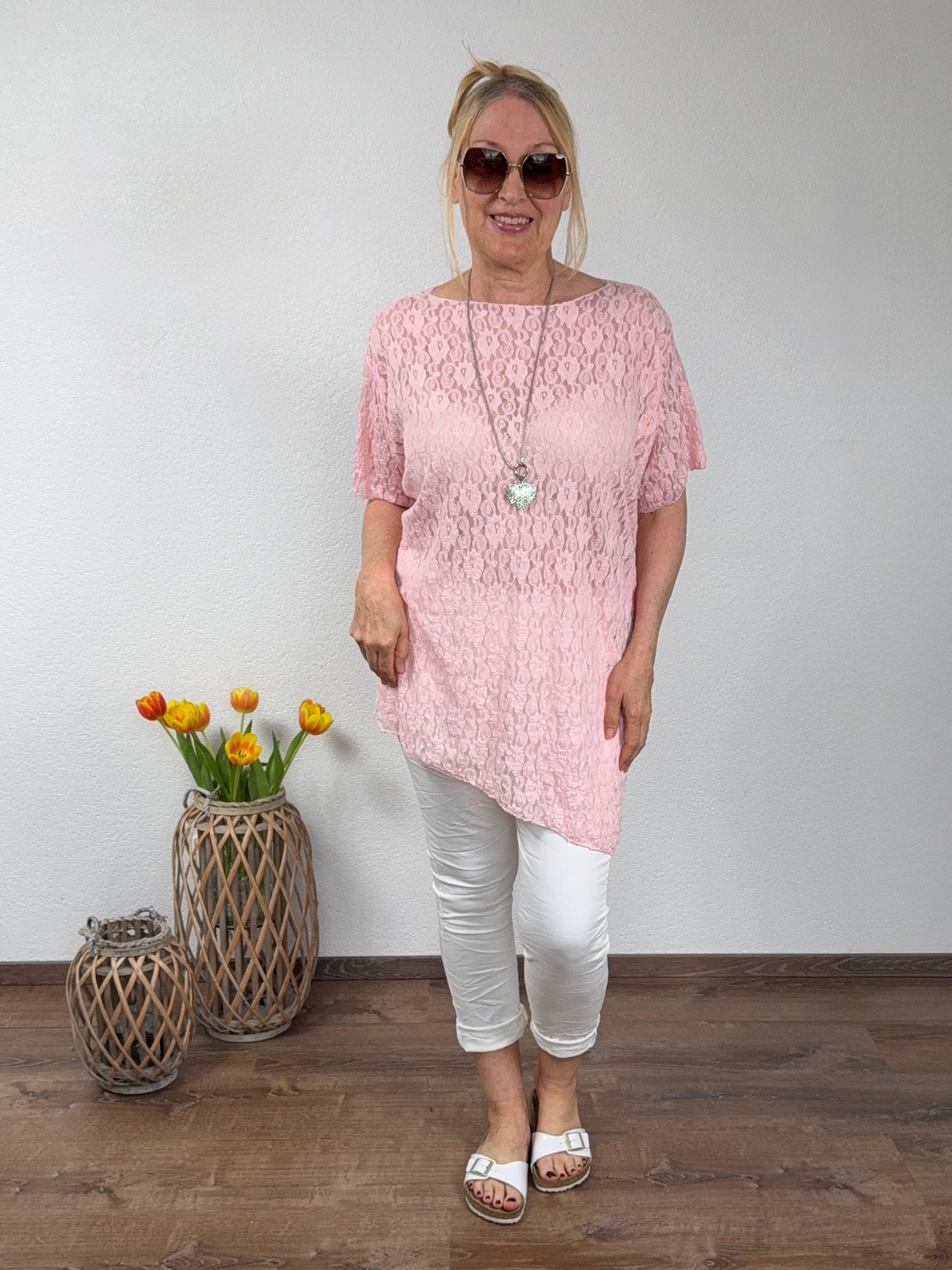 T - Shirt aus Spitze Einheitsgröße Gr. 40 - 46 in 2 Farben