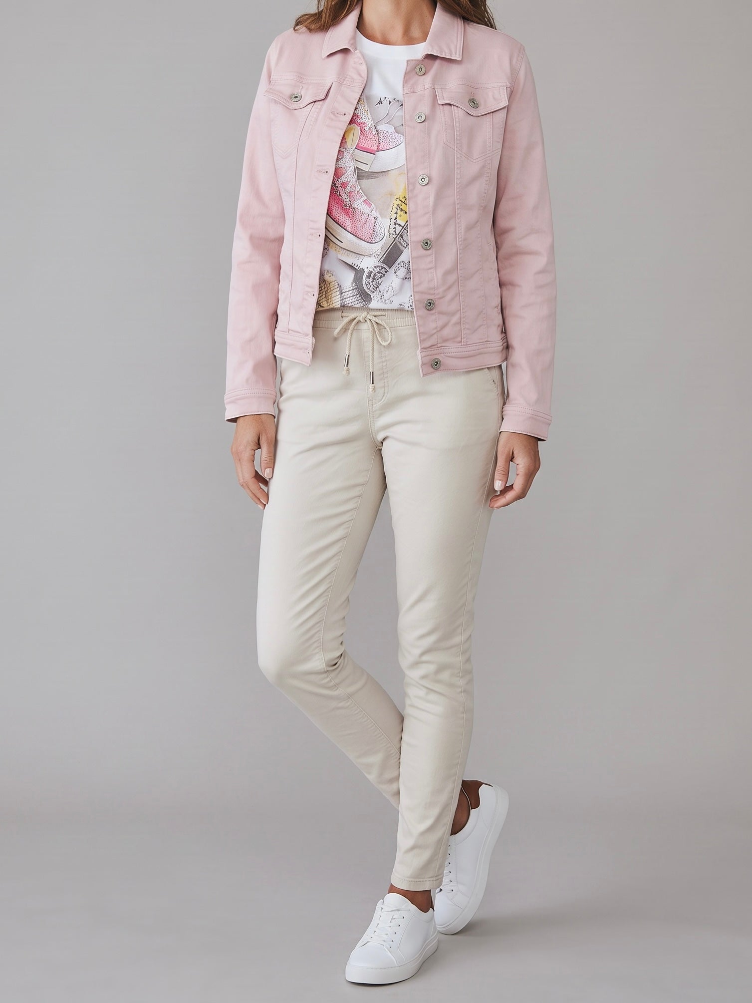 Vintage Jeansjacke in altrosa