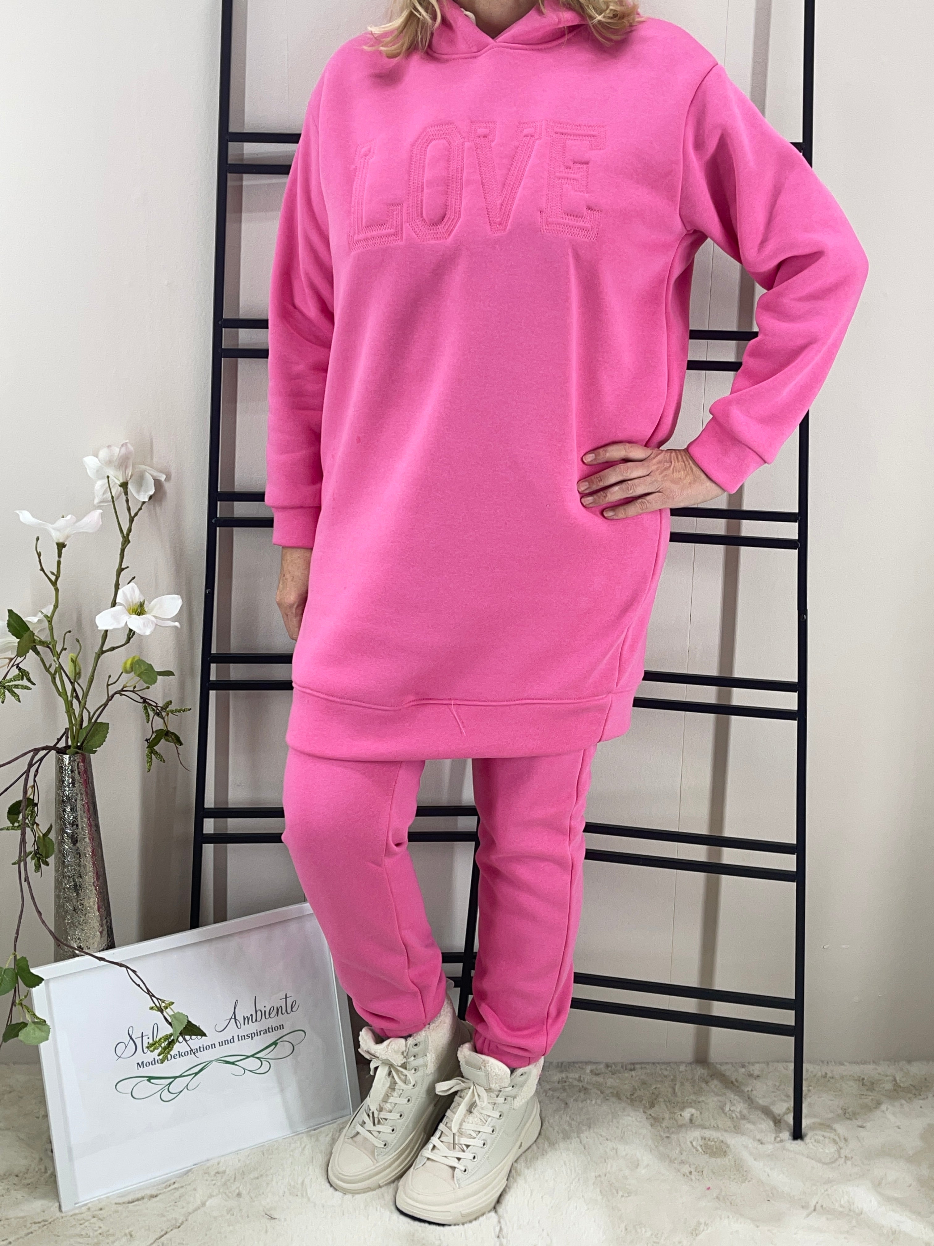 !!!!Keine RETOURE MÖGLICH!!! Hoodie - Kleid „Love“ Einheitsgrösse Gr. 36 - 42