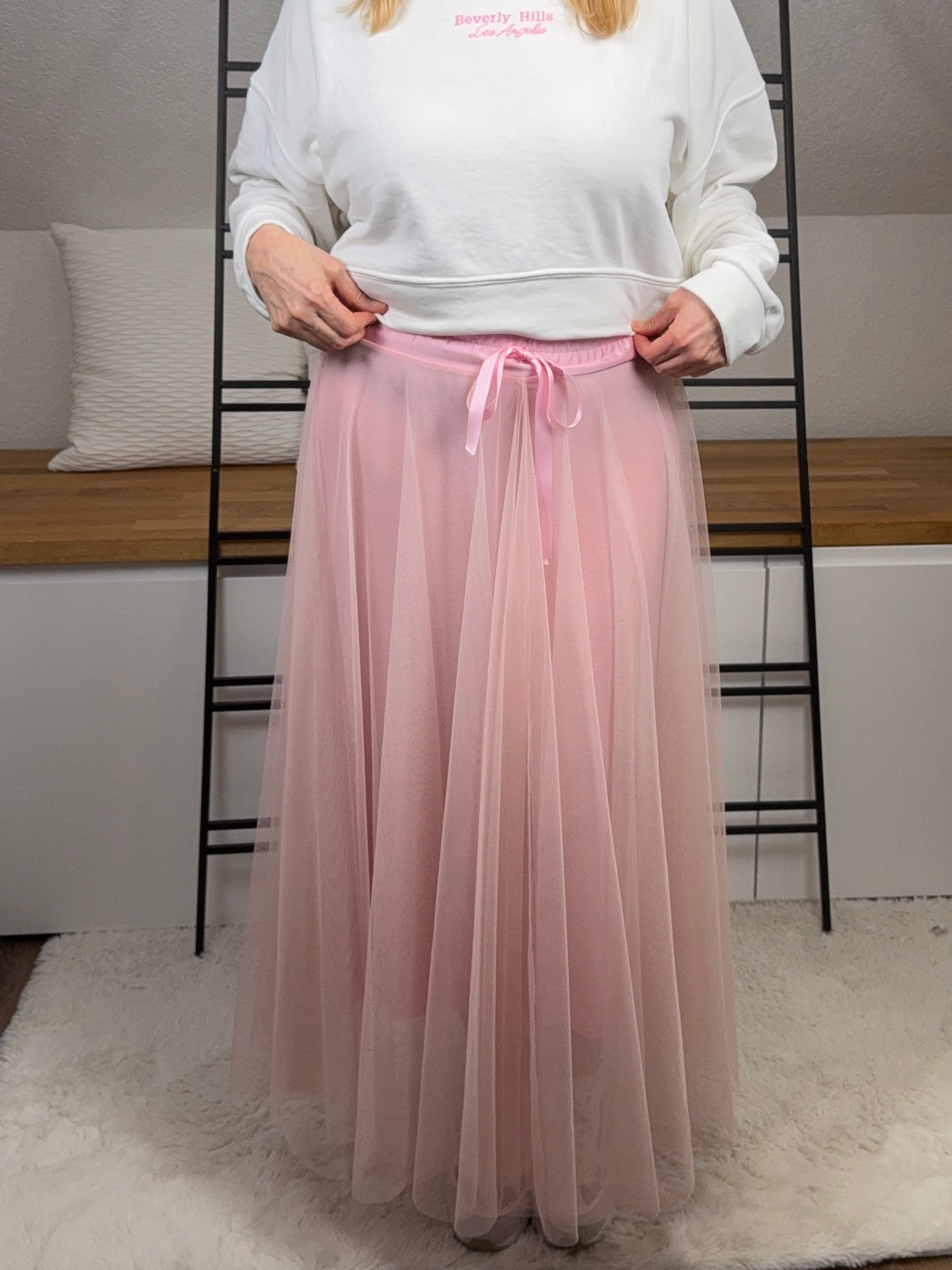 Schicker Tüllrock Einheitsgrösse Gr. 36 - 40 in rosa