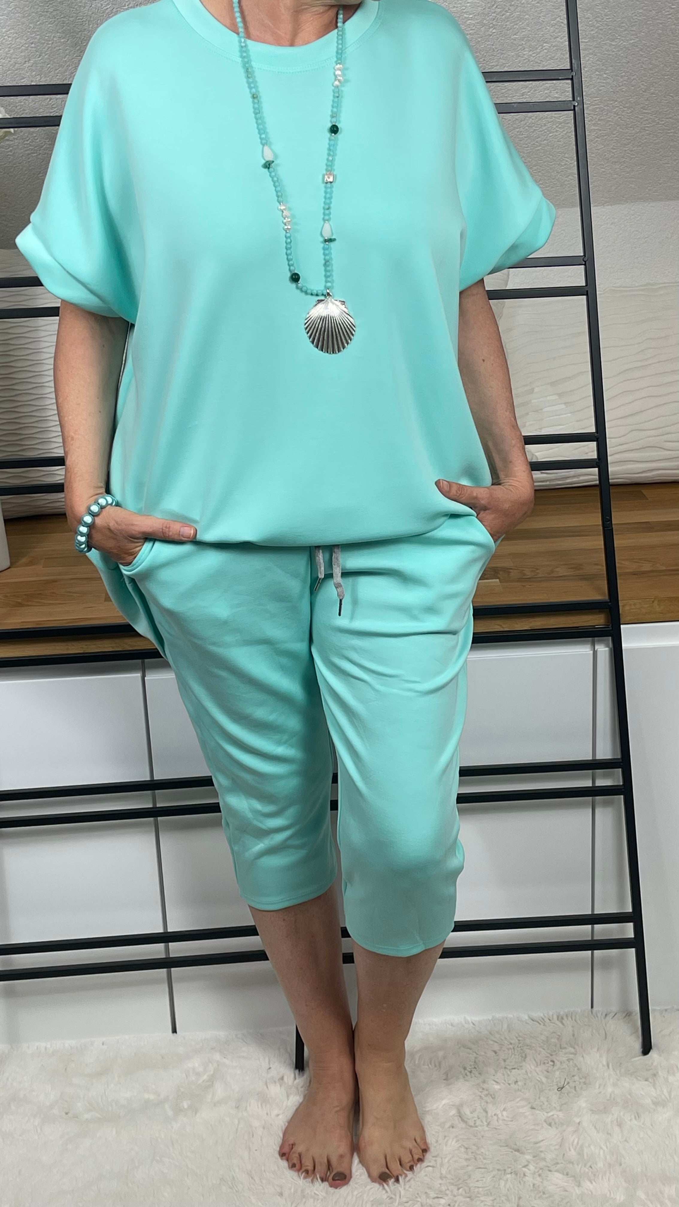 Damen 3/4 Jogpant „Fluffi“ Einheitsgrösse Gr. 42 - 48 in 10 Farben