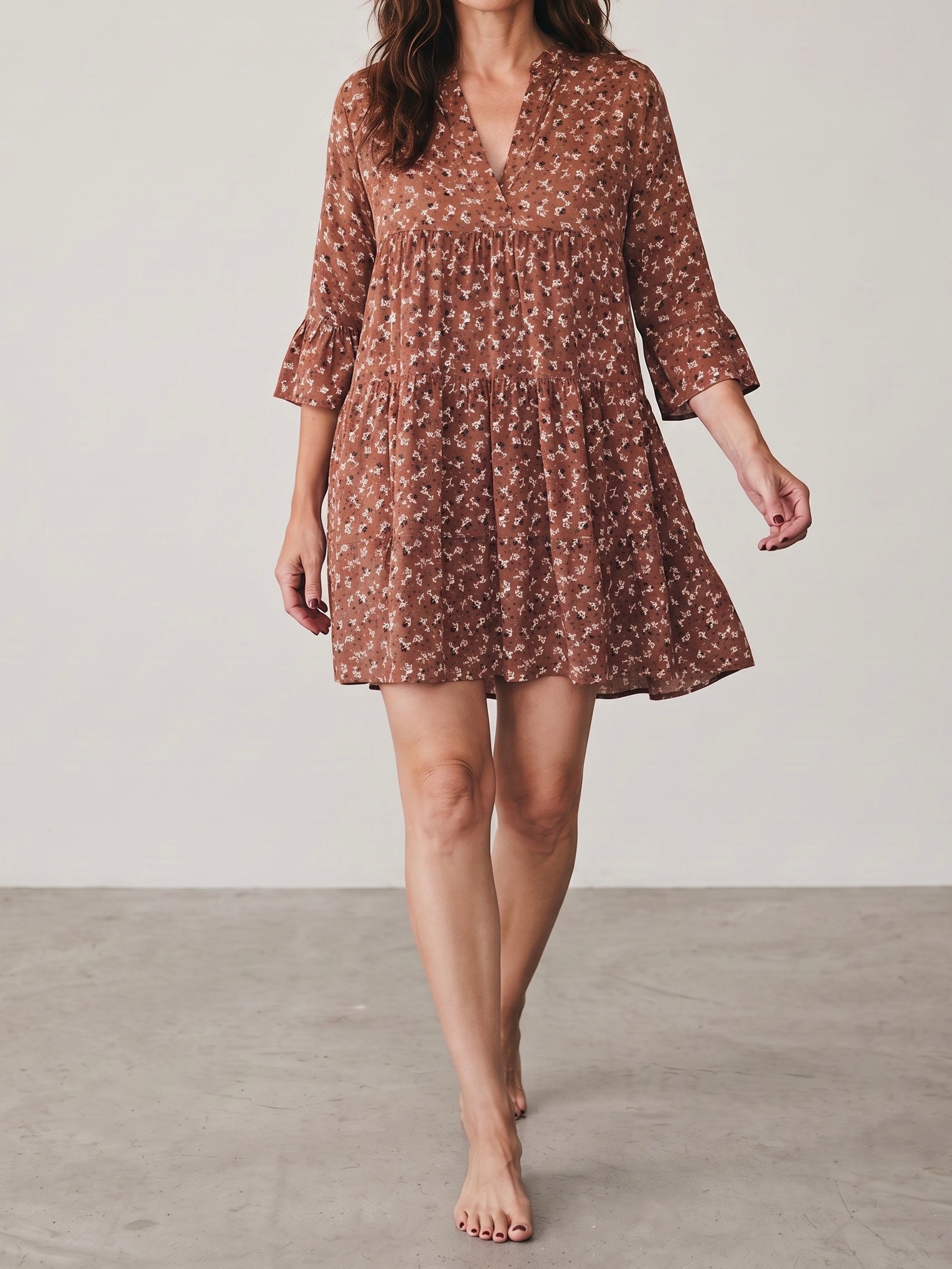 Tunika - Kleid „Boho Style“ in braun