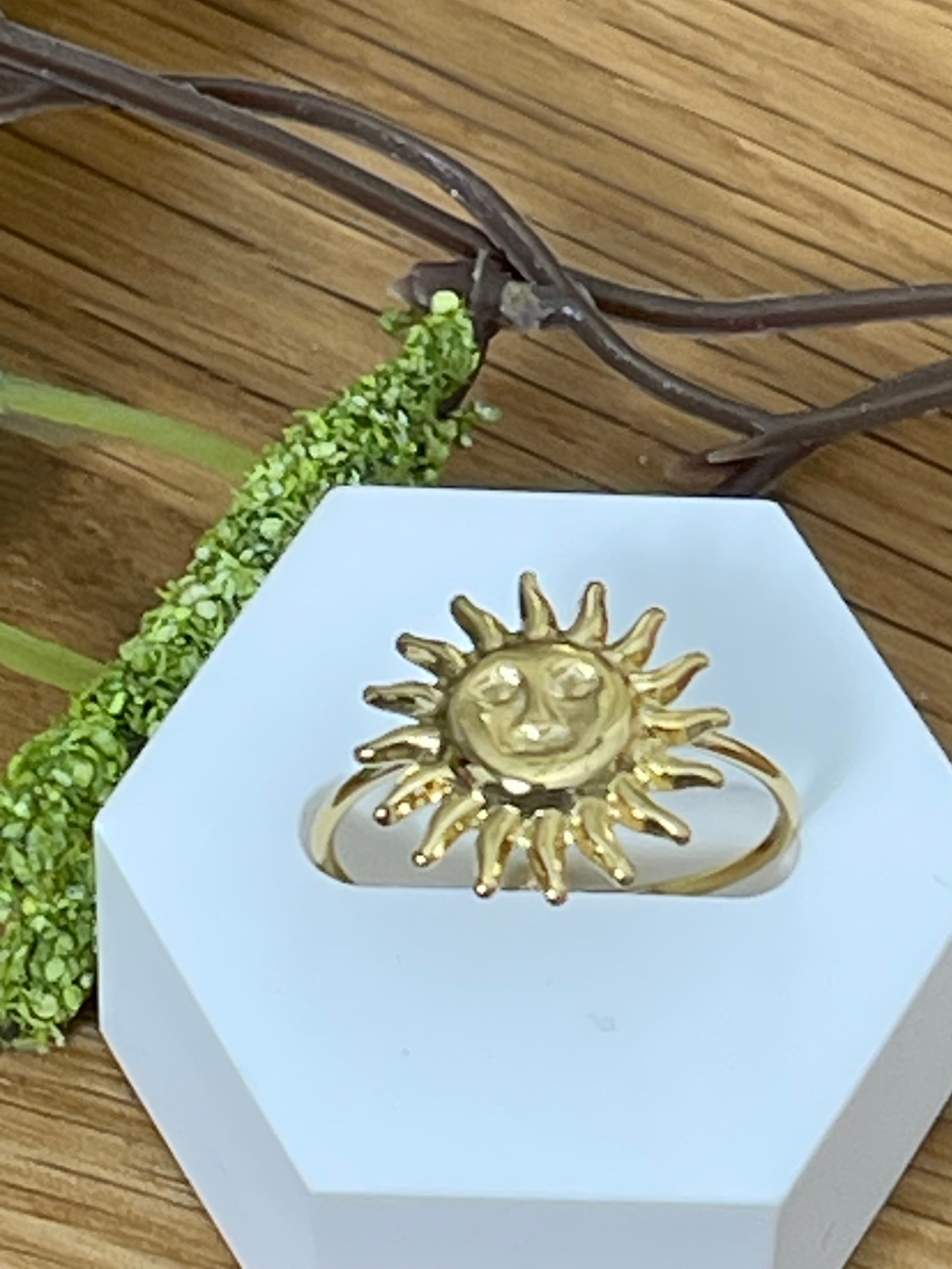 Verstellbarer Edelstahl Fingerring „Maritim“ in gold, verschiedene Modelle