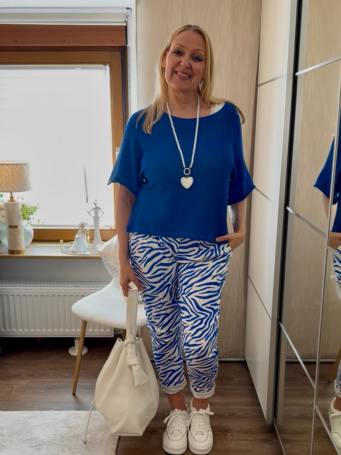 Hose mit elastischem Bund und Animal Print“ Einheitsgrösse Gr. 38 - 42 in 2 Farben