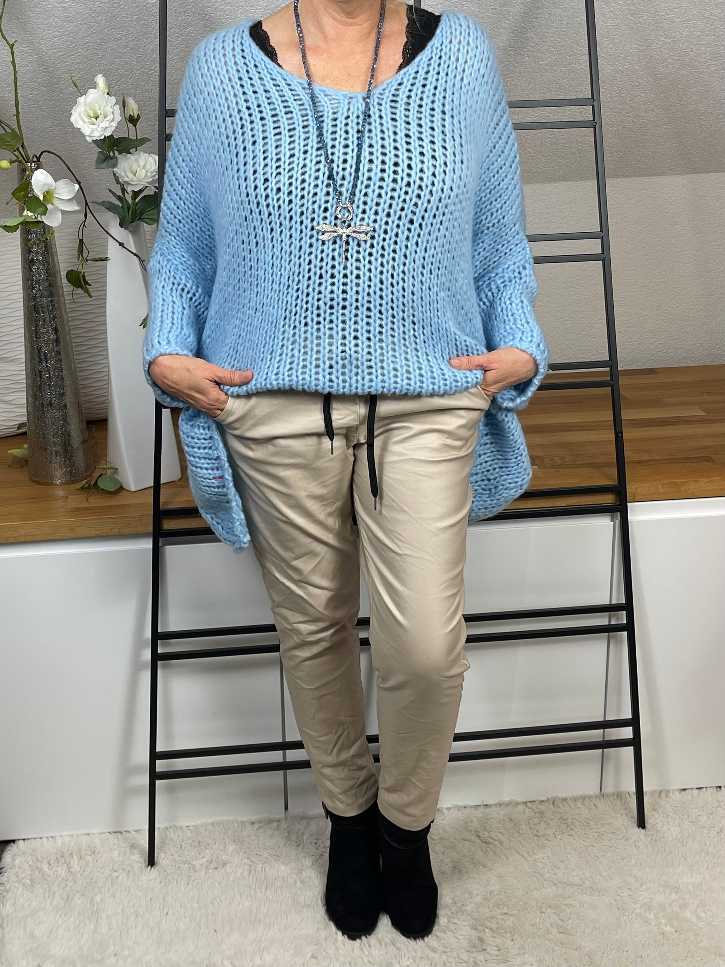 Damen - Pullover „Flauschi“ Einheitsgrösse Gr. 38 - 48 + in vielen Farben