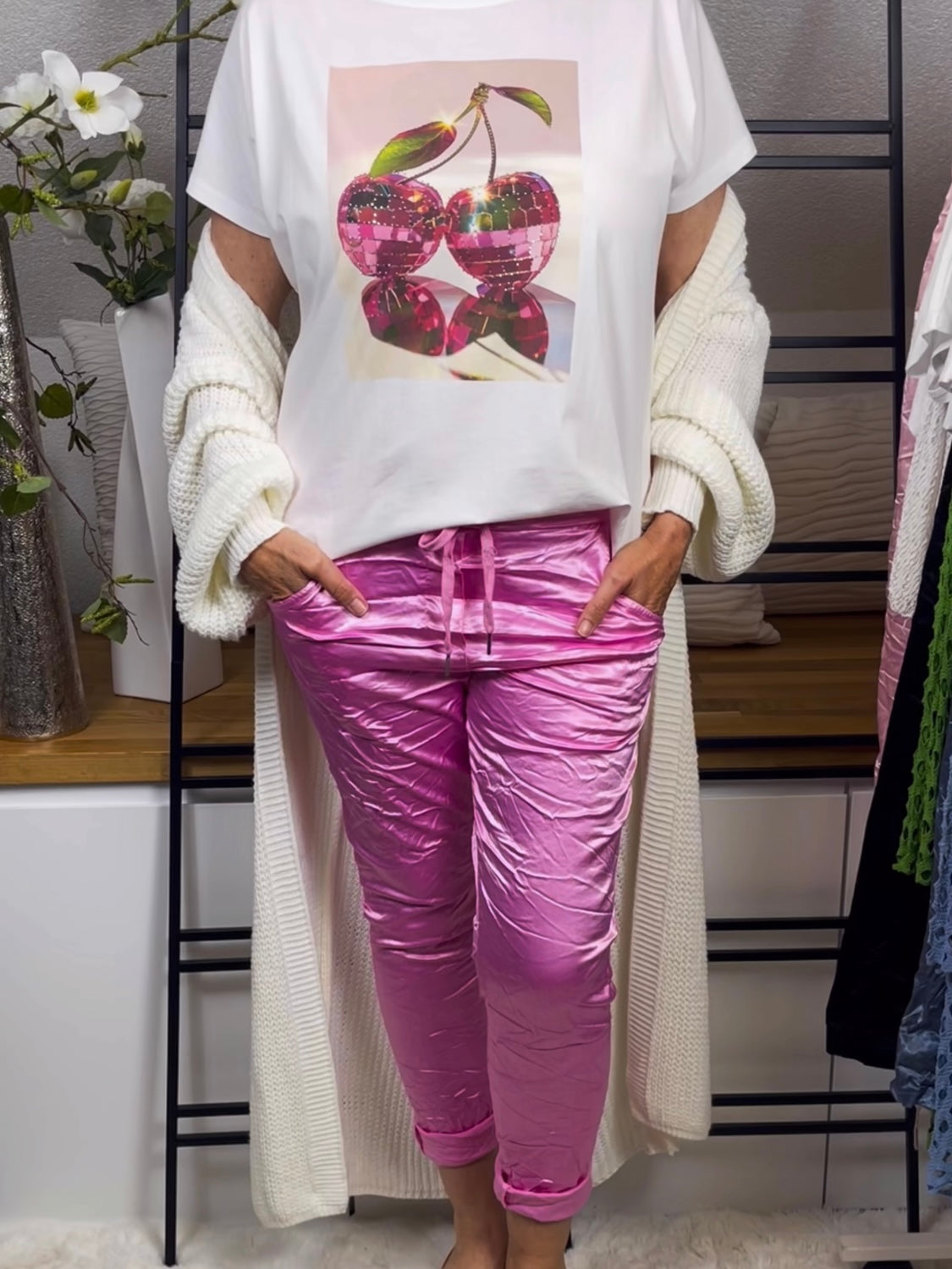 !!!!KEINE RETOURE MÖGLICH!!!! Damen - Jogpant „Shiney“ Einheitsgrösse Gr. 38 - 42 in 7 Farben