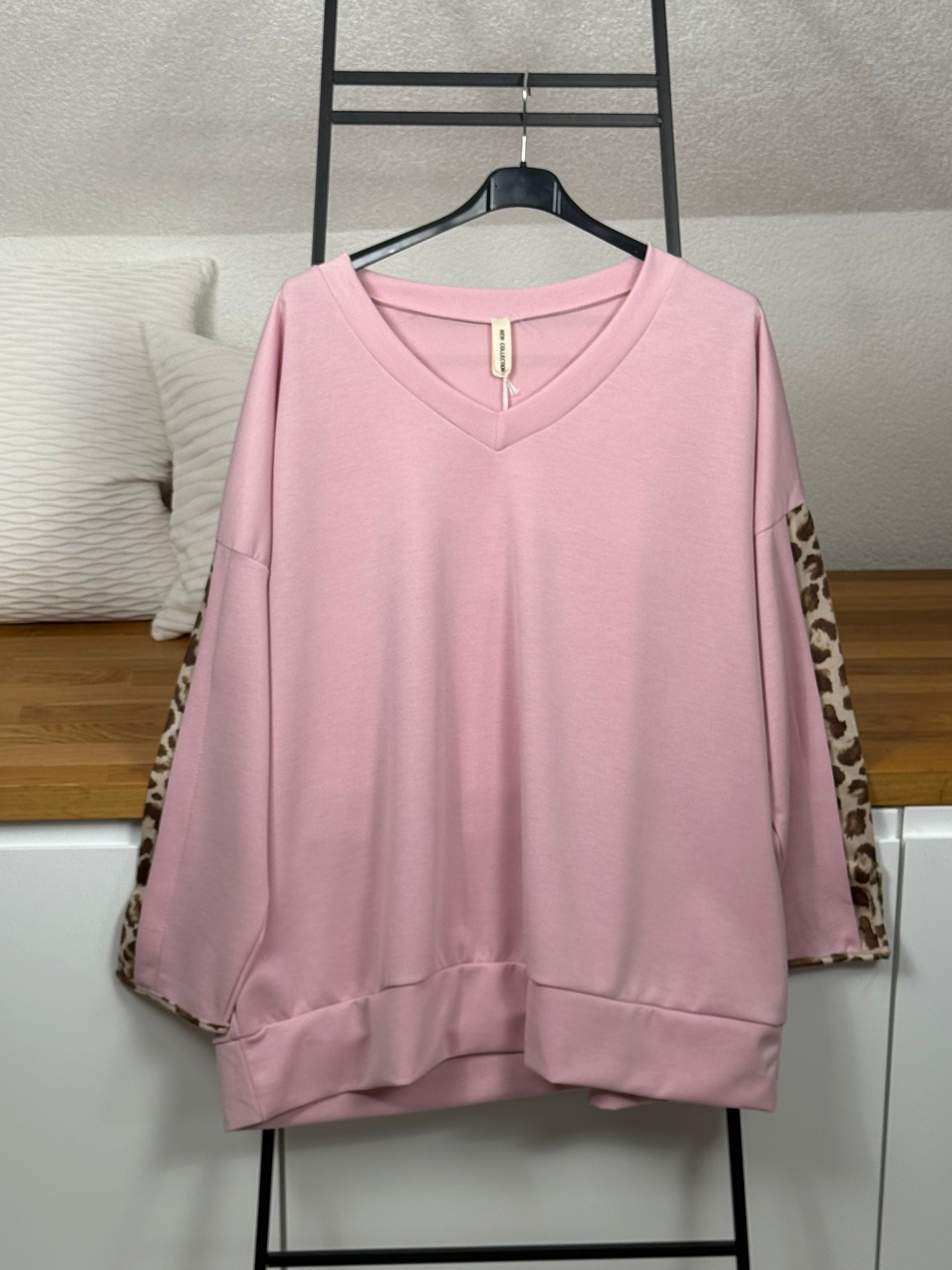 V - Pullover „Fluffi“ mit Animalprint Einheitsgröße Gr. 44 - 52 in 5 Farben