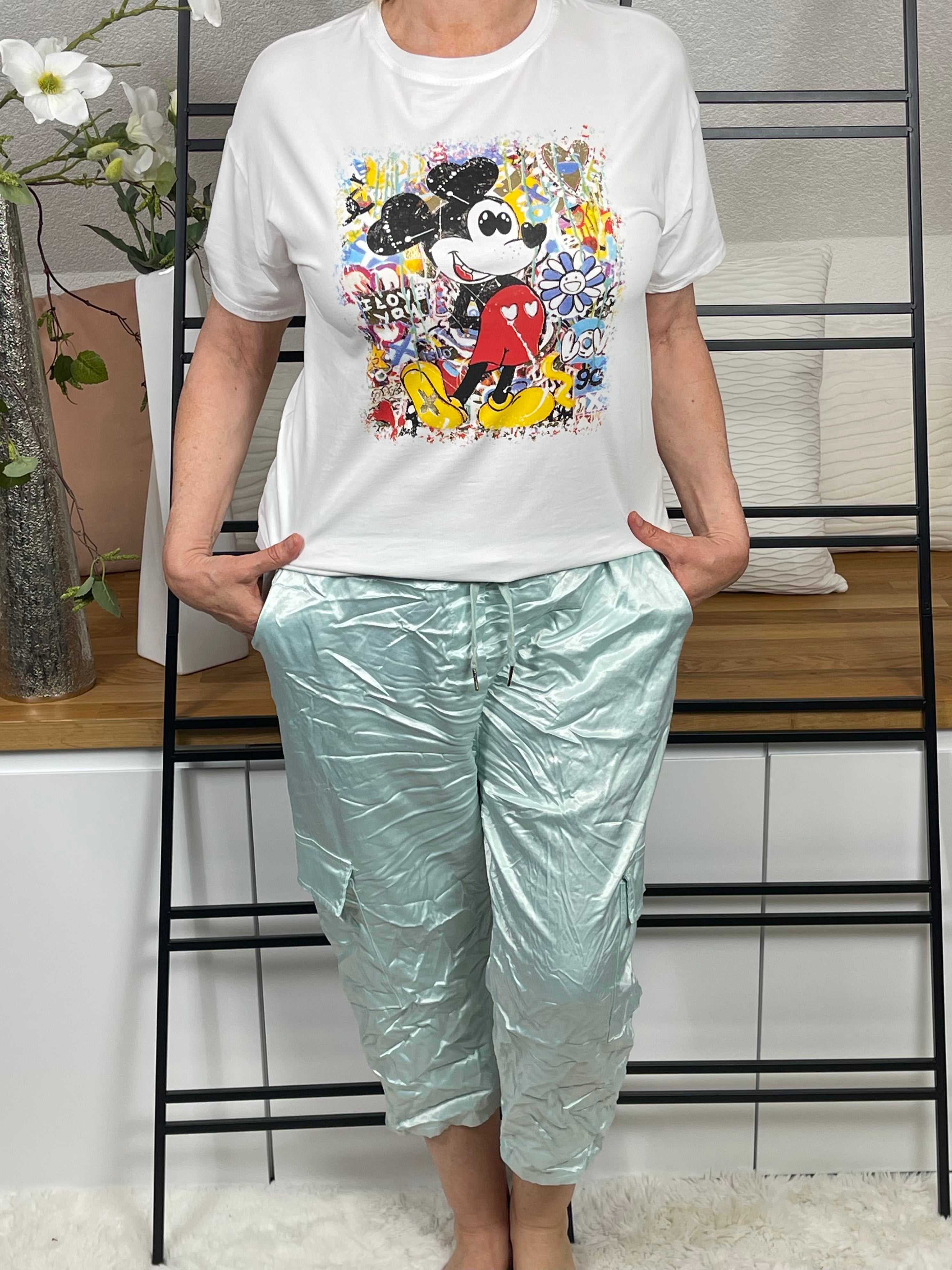 !!!!KEINE RETOURE MÖGLICH!!!!Damen - 3/4 Jogpant „Cargo - Shiney“ Einheitsgrösse Gr. 42 -48+ in 11 Farben