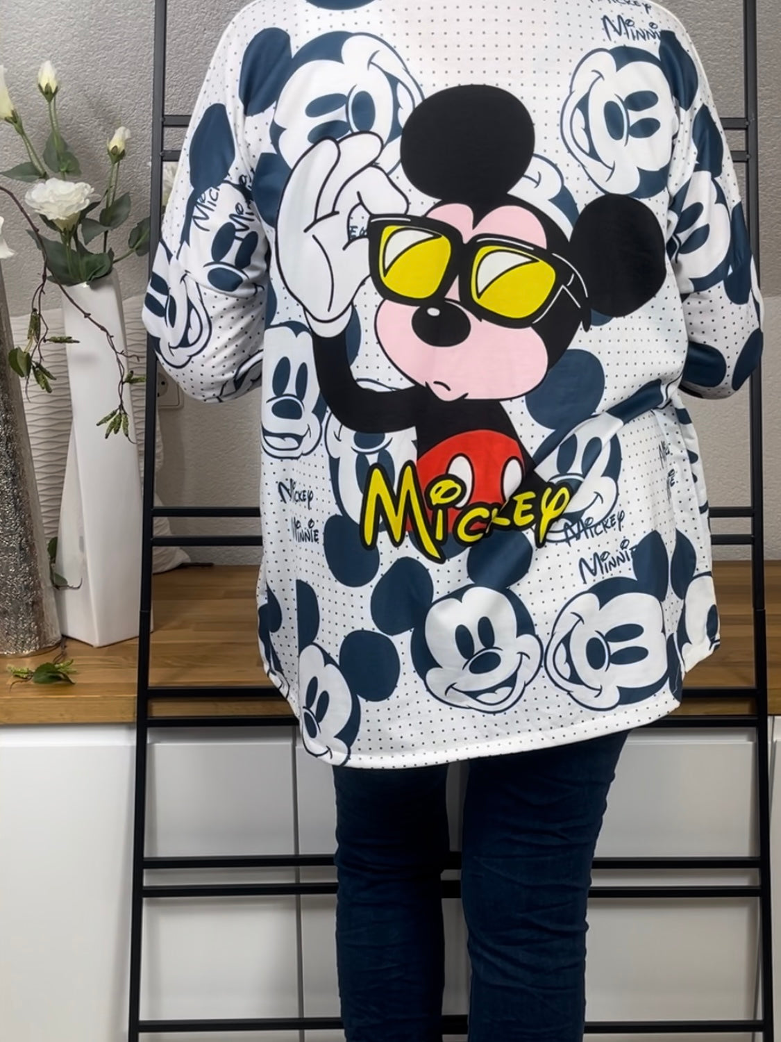 Edle leichte Damen Blusen  - Jacke „Mickey“ mit Kapuze Einheitsgrösse Gr. 38 - 44 in 3 Varianten