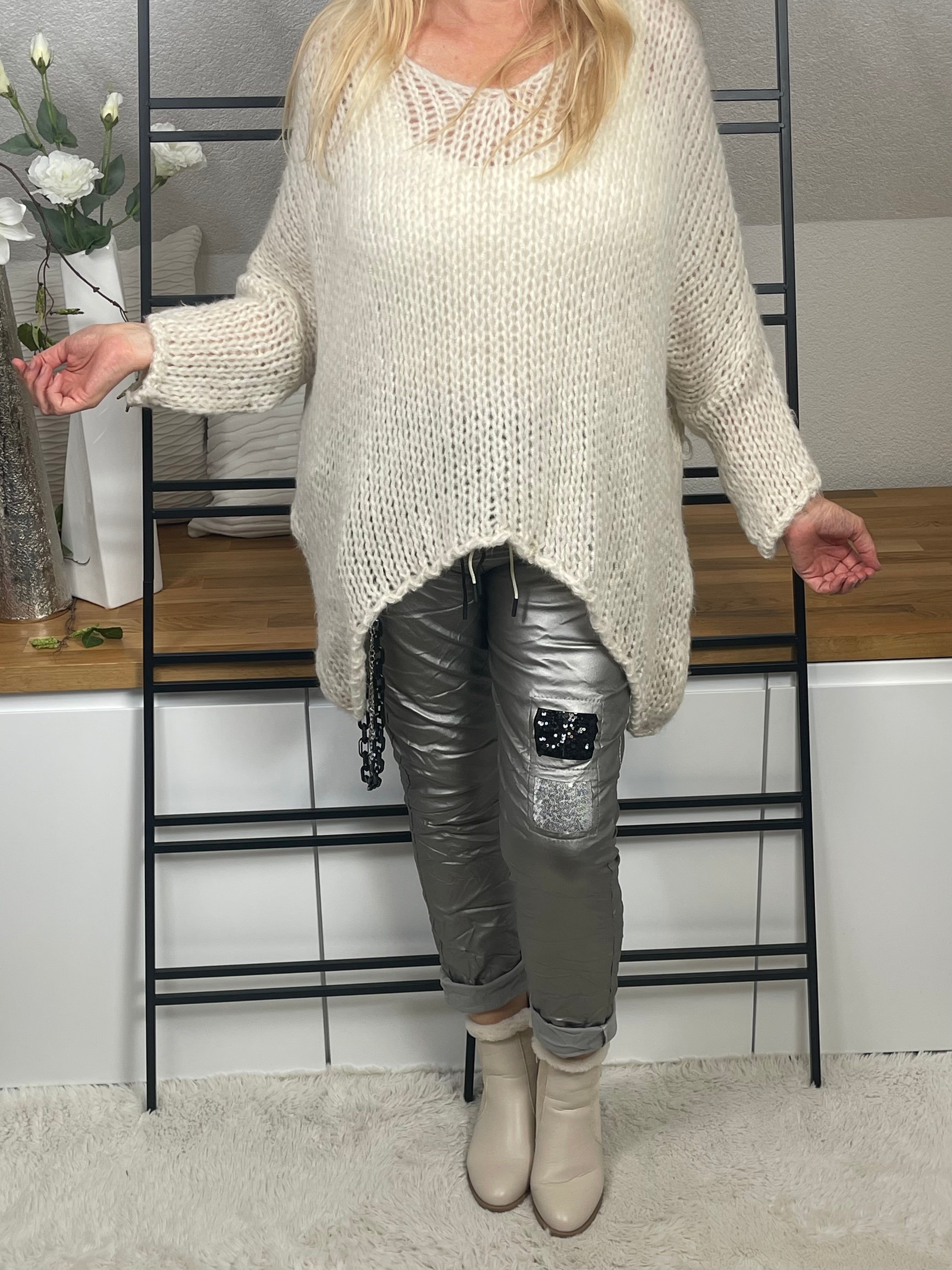 Damen - Pullover „Flauschi“ Einheitsgrösse Gr. 38 - 48 + in vielen Farben