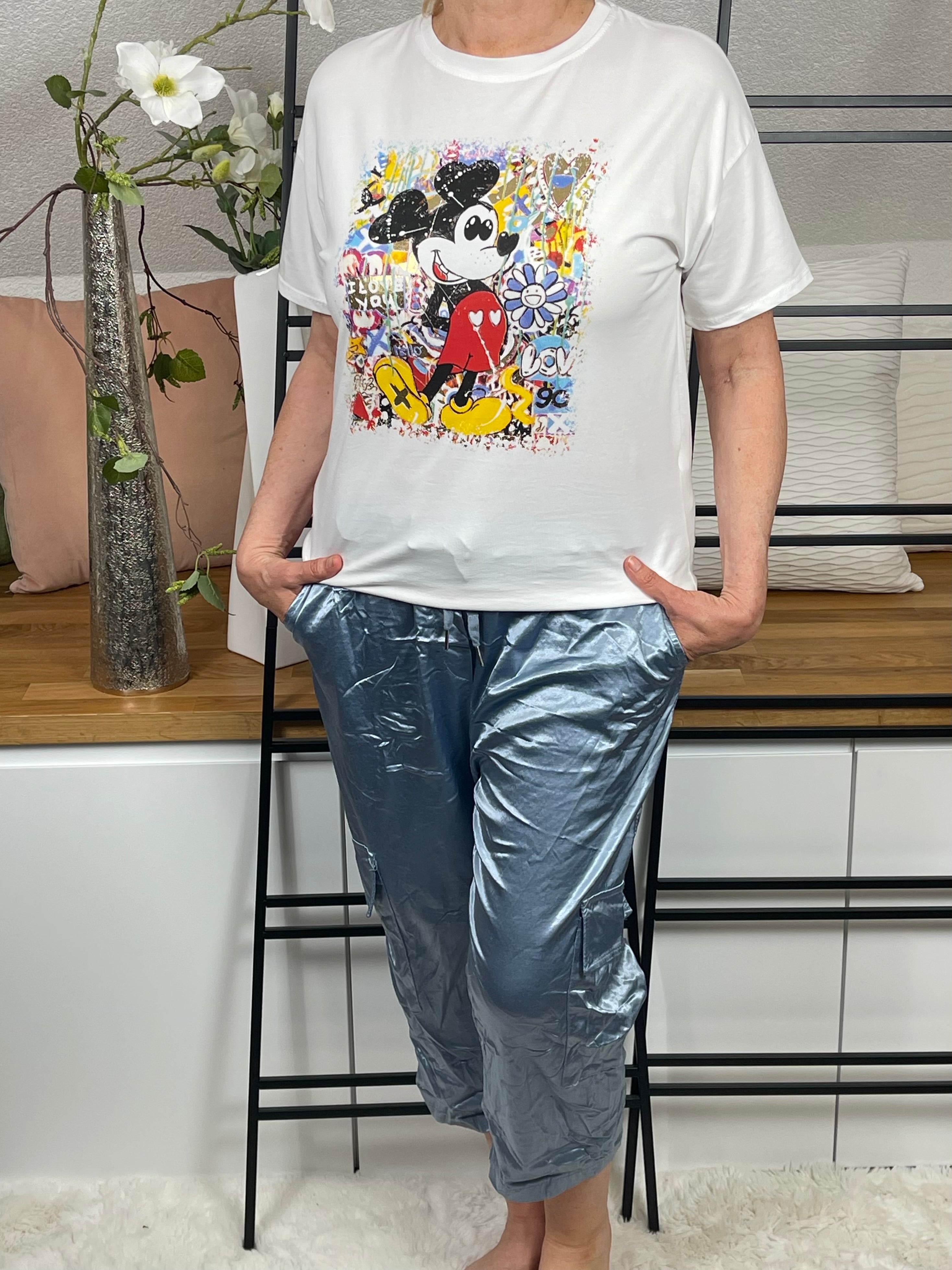 !!!!KEINE RETOURE MÖGLICH!!!!Damen - 3/4 Jogpant „Cargo - Shiney“ Einheitsgrösse Gr. 42 -48+ in 11 Farben