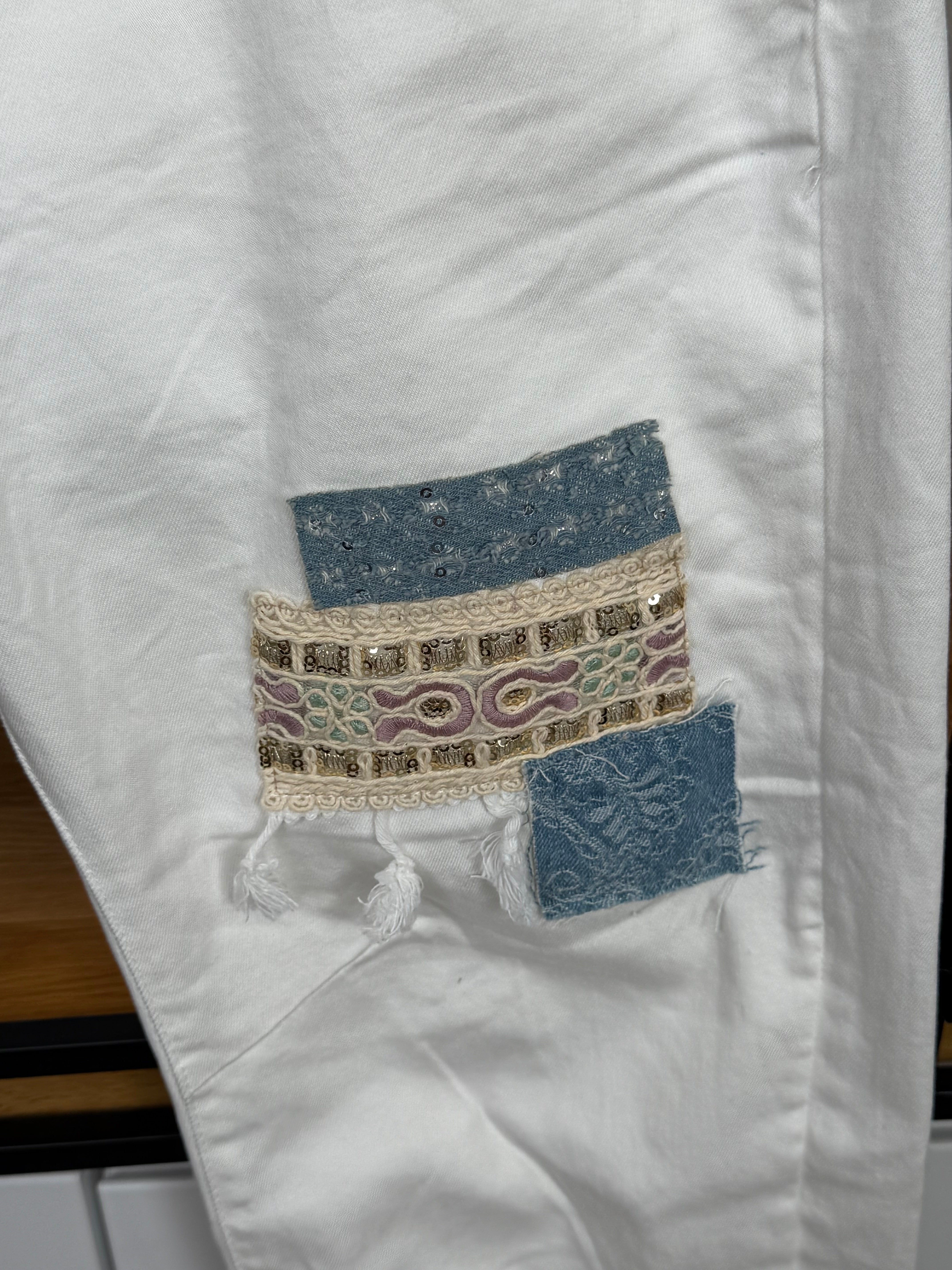 Boho Jeans Gr. 36 - 42 in weiß