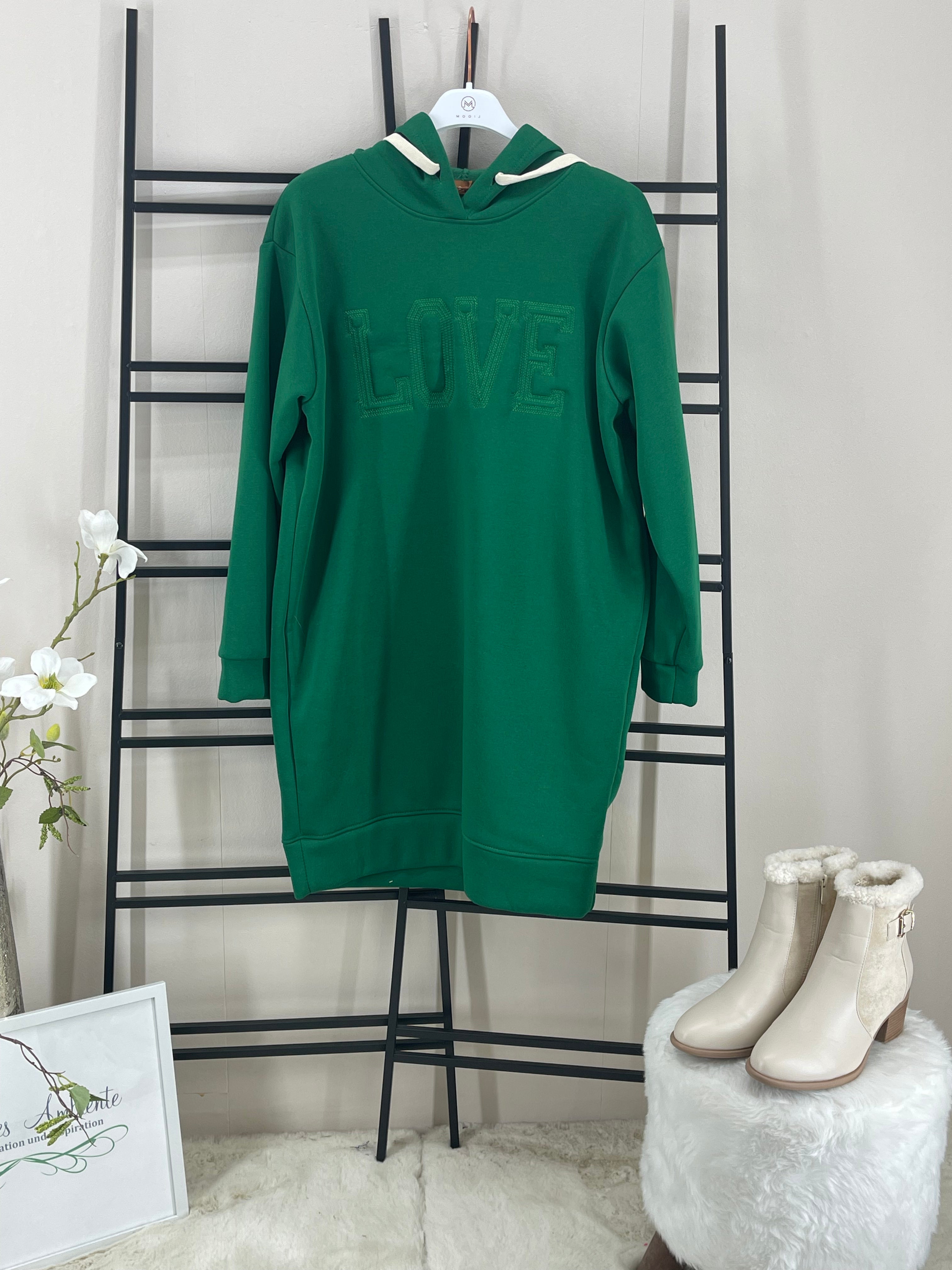 !!!!Keine RETOURE MÖGLICH!!! Hoodie - Kleid „Love“ Einheitsgrösse Gr. 36 - 42