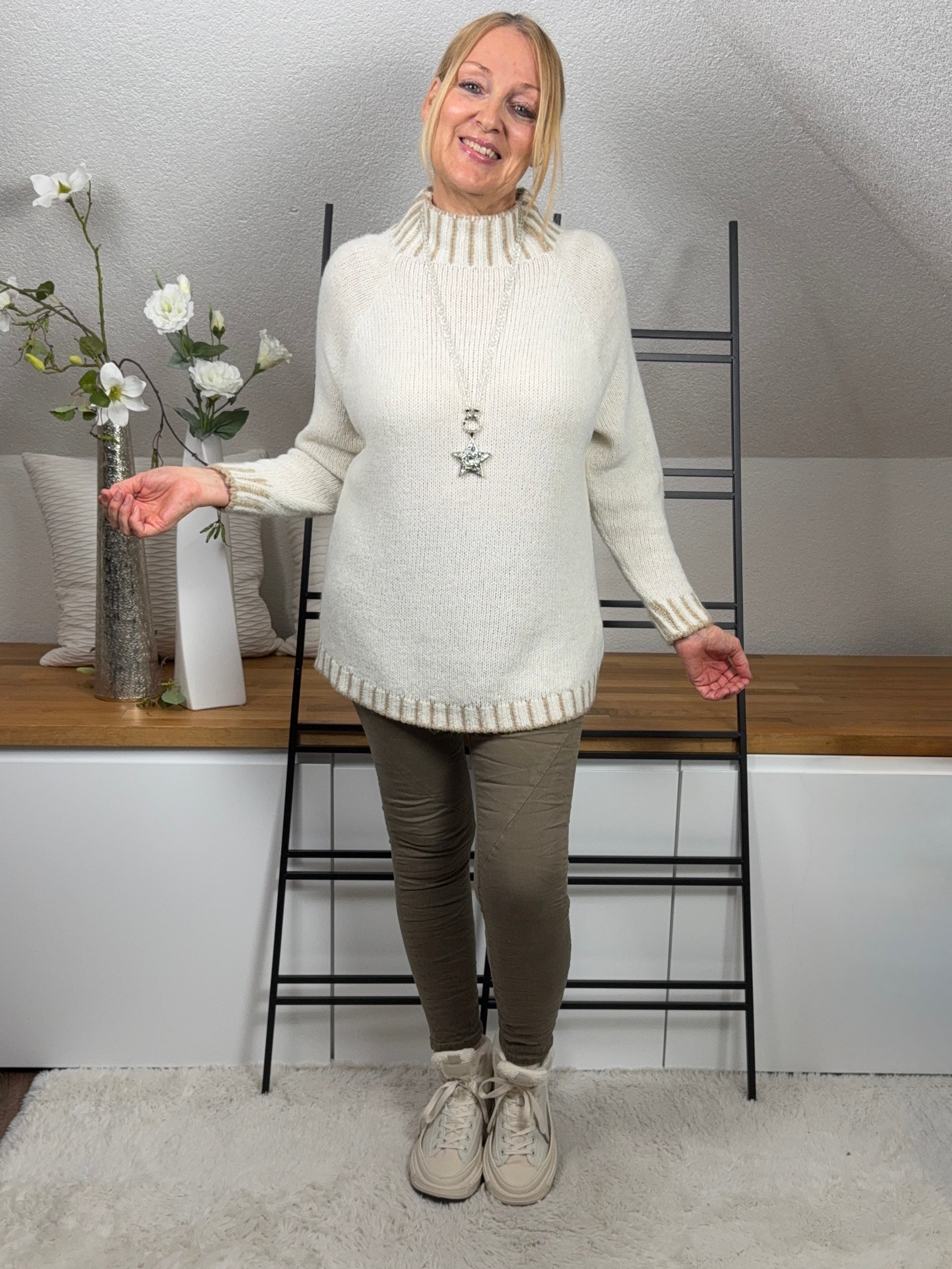 !!!KEINE RETOURE MÖGLICH !!!Eleganter Damen Feinstrick - Pullover Einheitsgröße Gr. 38 - 42 in 4 Farben