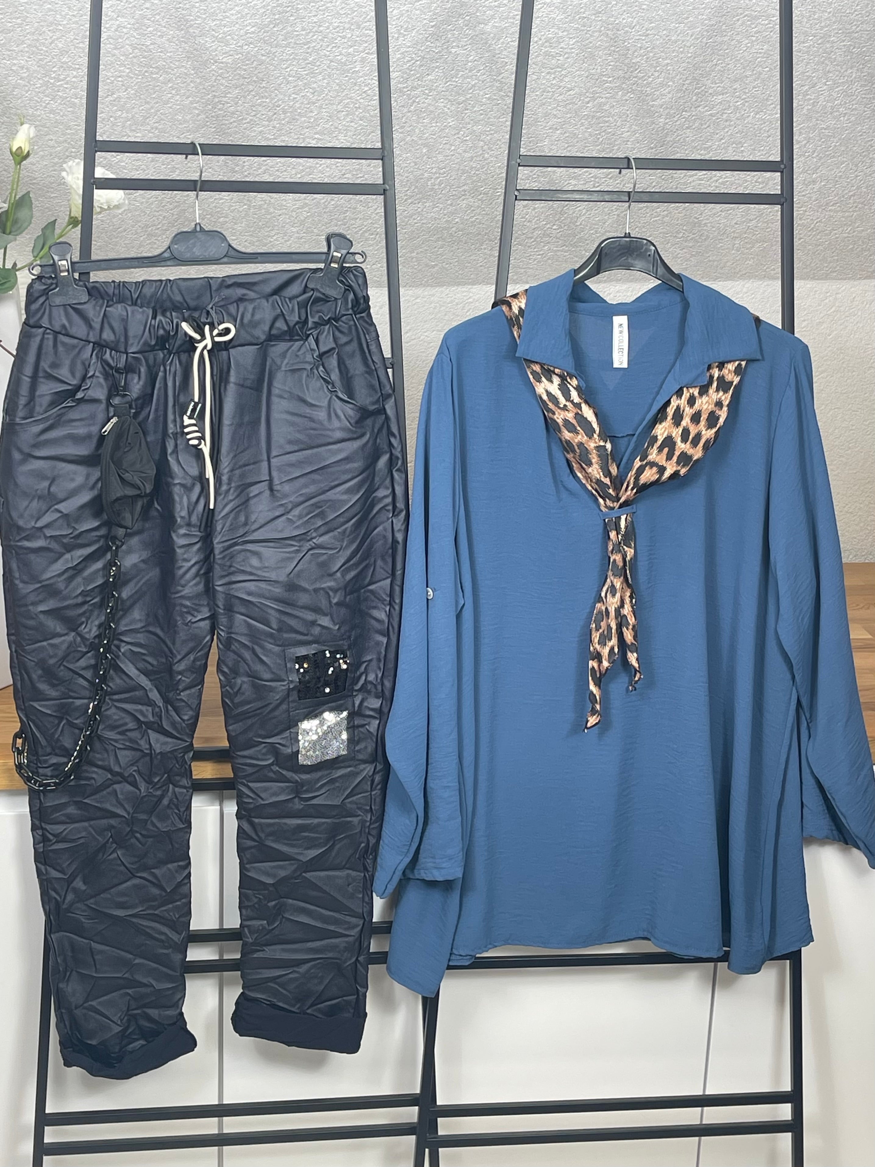 Damen Jogpant „Lovely“ Kunstleder Gr. 38 - 42 in 6 Farben