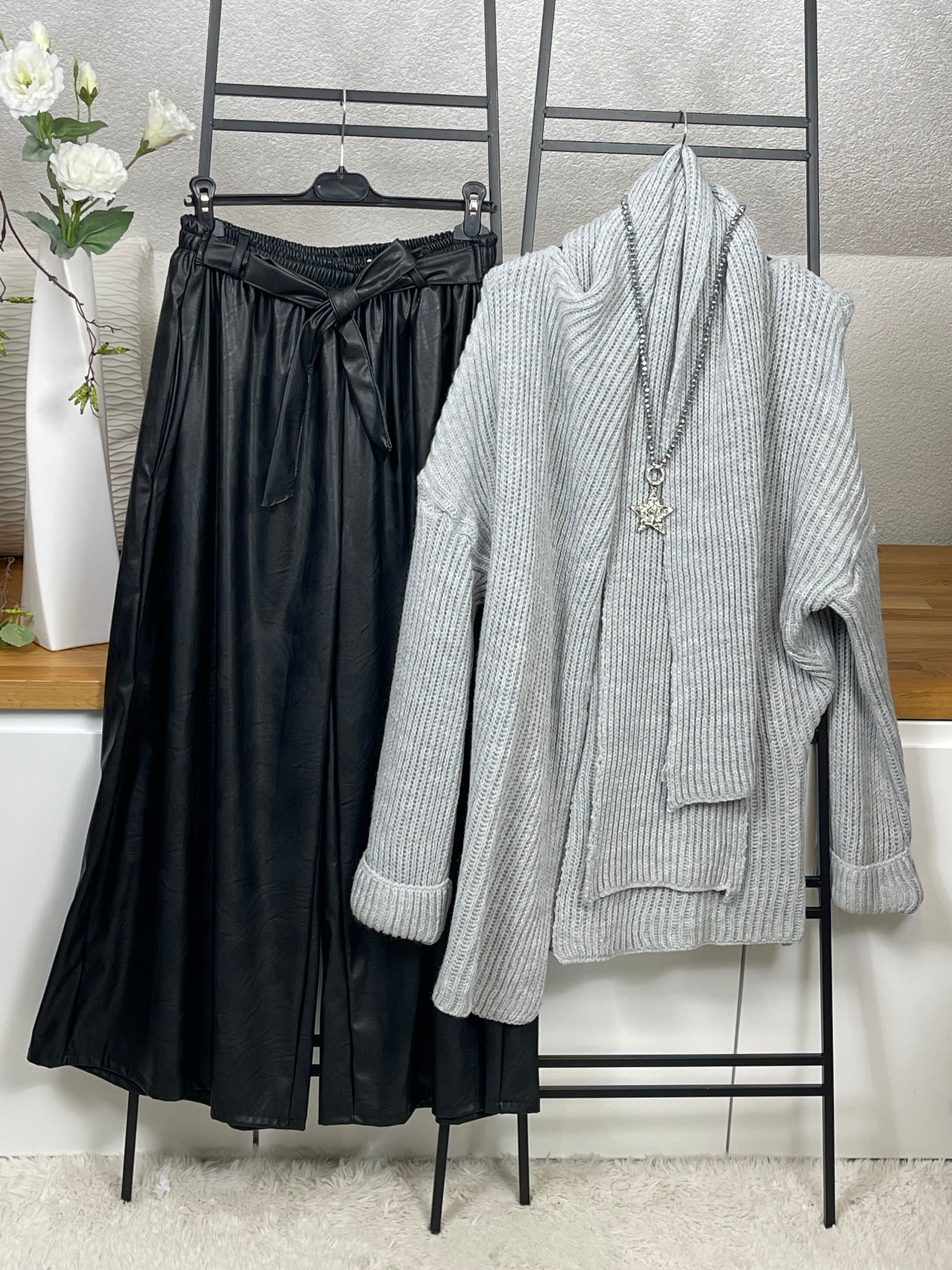 Damen - Cardigan - Schal - Strick - Pullover Einheitsgrösse Gr. 40 - 48 in 3 Farben