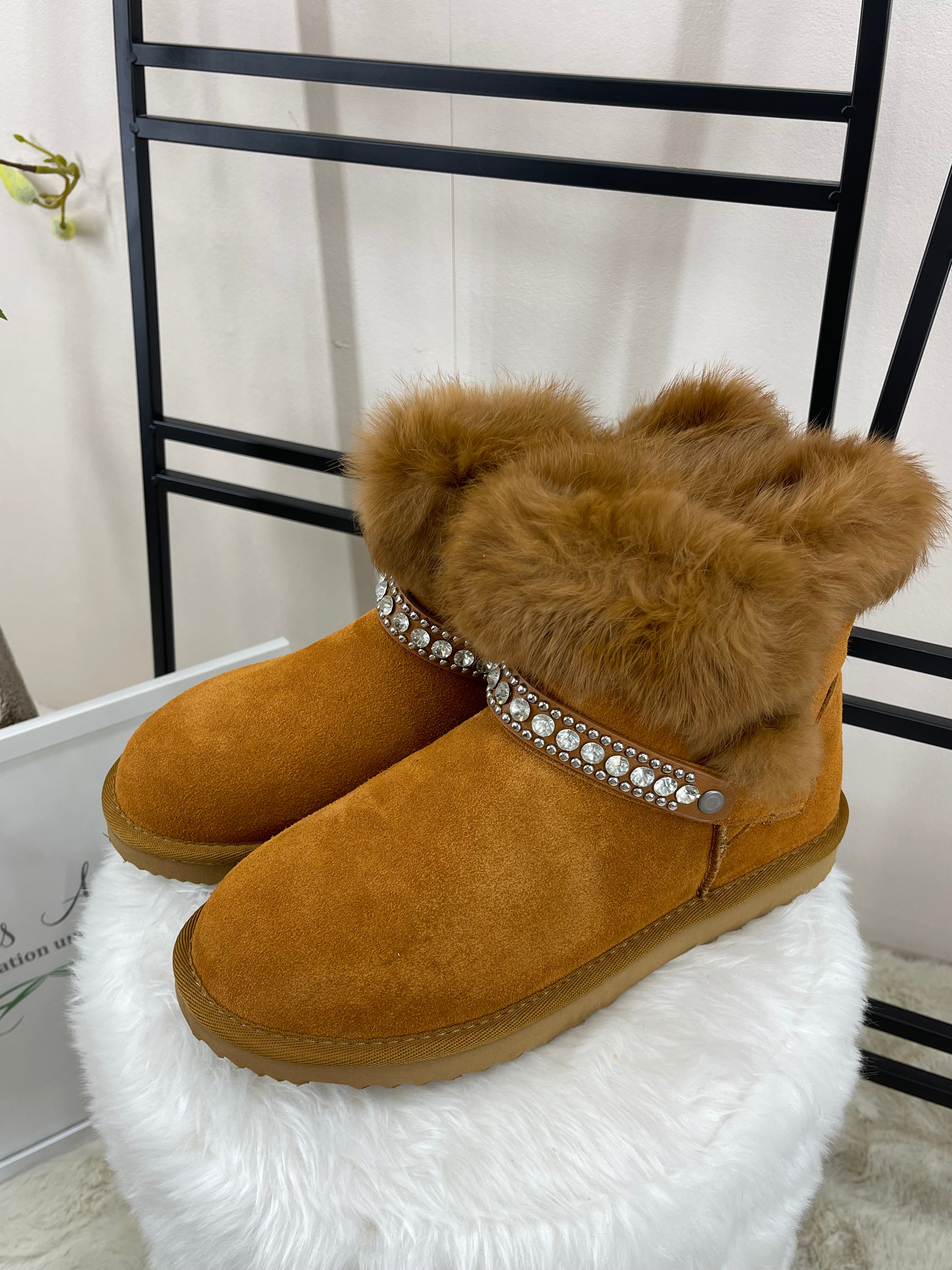 Damen Stiefelette „Echtleder“ Gr. 36 - 41