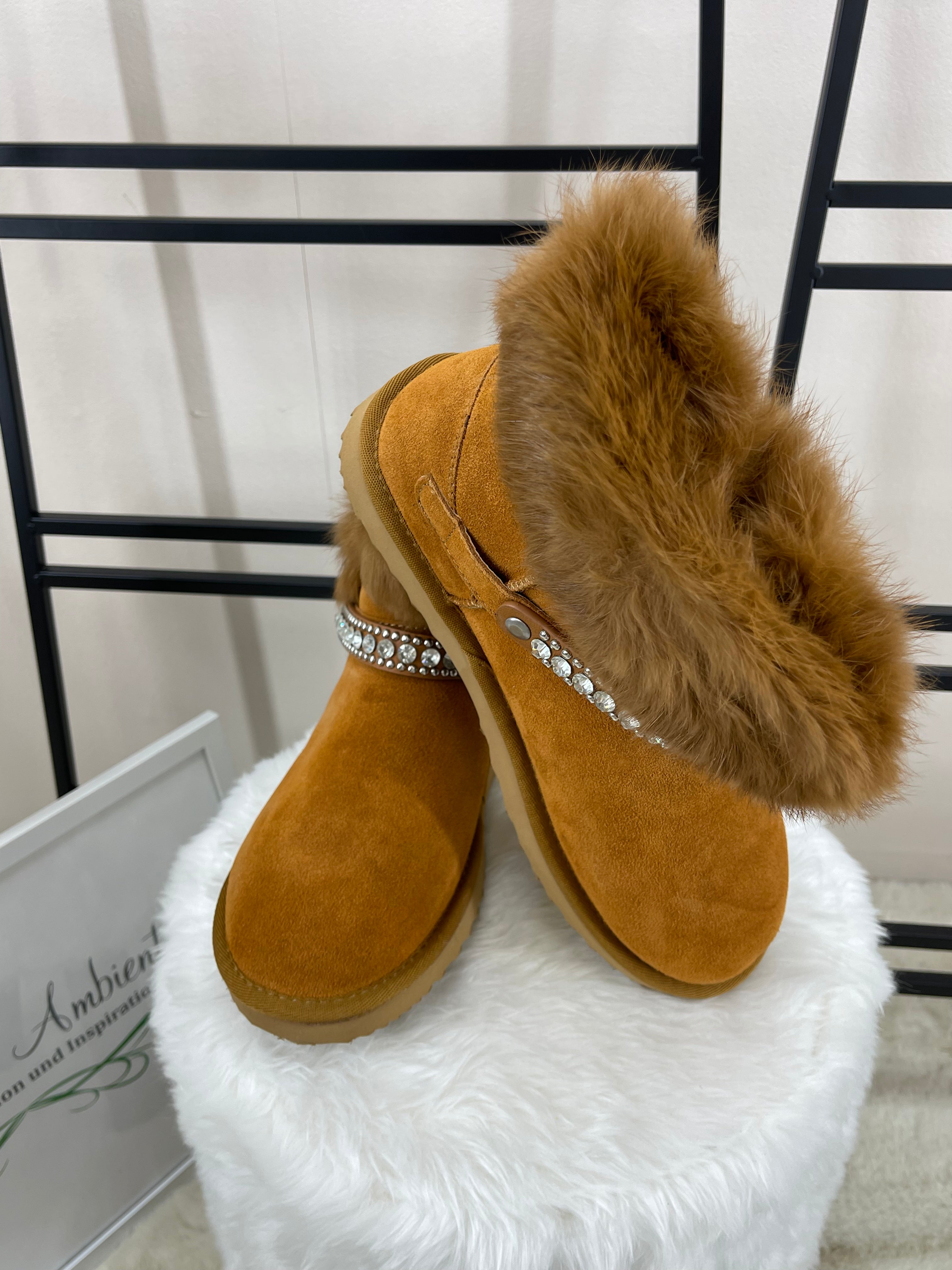 Damen Stiefelette „Echtleder“ Gr. 36 - 41