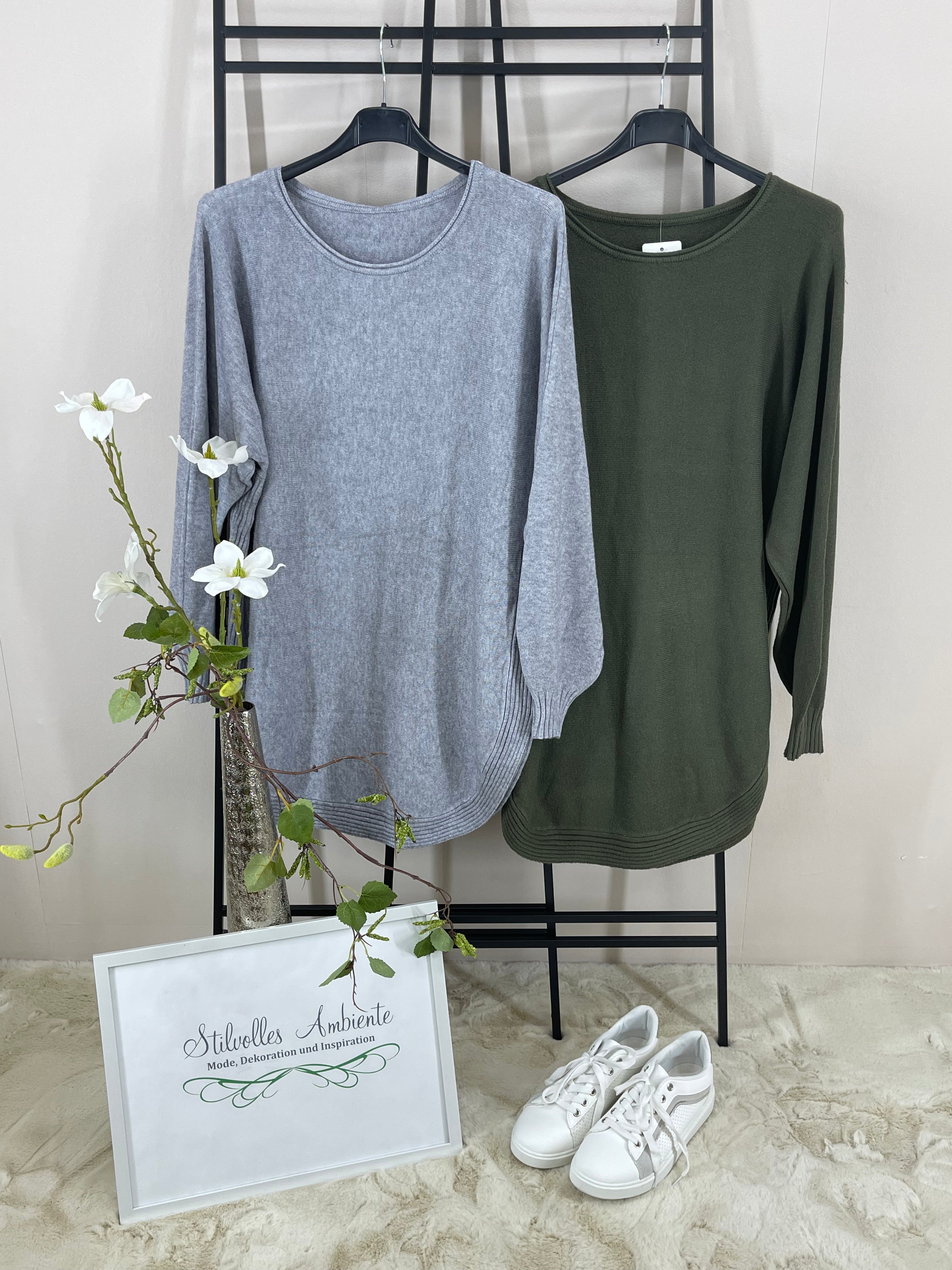 Hochwertiger Damen Long - Pullover Einheitsgrösse Gr. 36 - 42 in vielen Farben