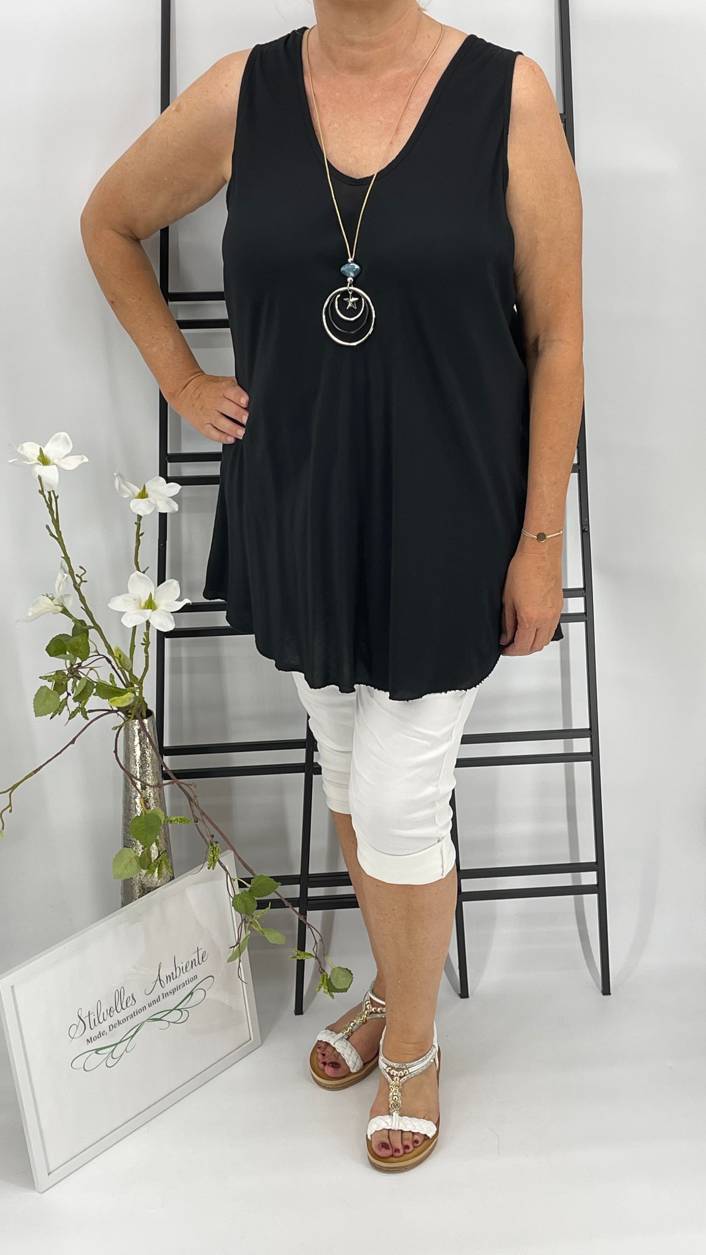 !!!!KEINE RETOURE MÖGLICH!!!! Top - Blusentop mit Kette „Franzi“ Einheitsgrösse Gr.  36 - 44/46 in 4 Farben