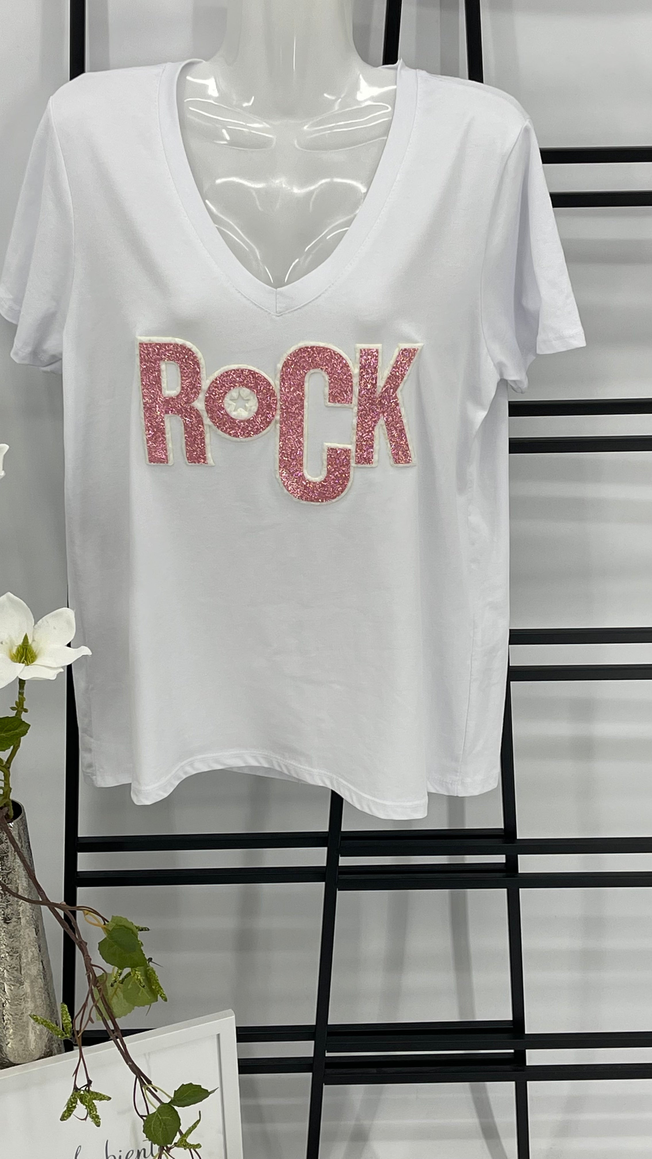 !!!!KEINE RETOURE MÖGLICH!!!! 
T - Shirt „Rock“ Einheitsgrösse Gr. 36 - 40 in 3 Farben