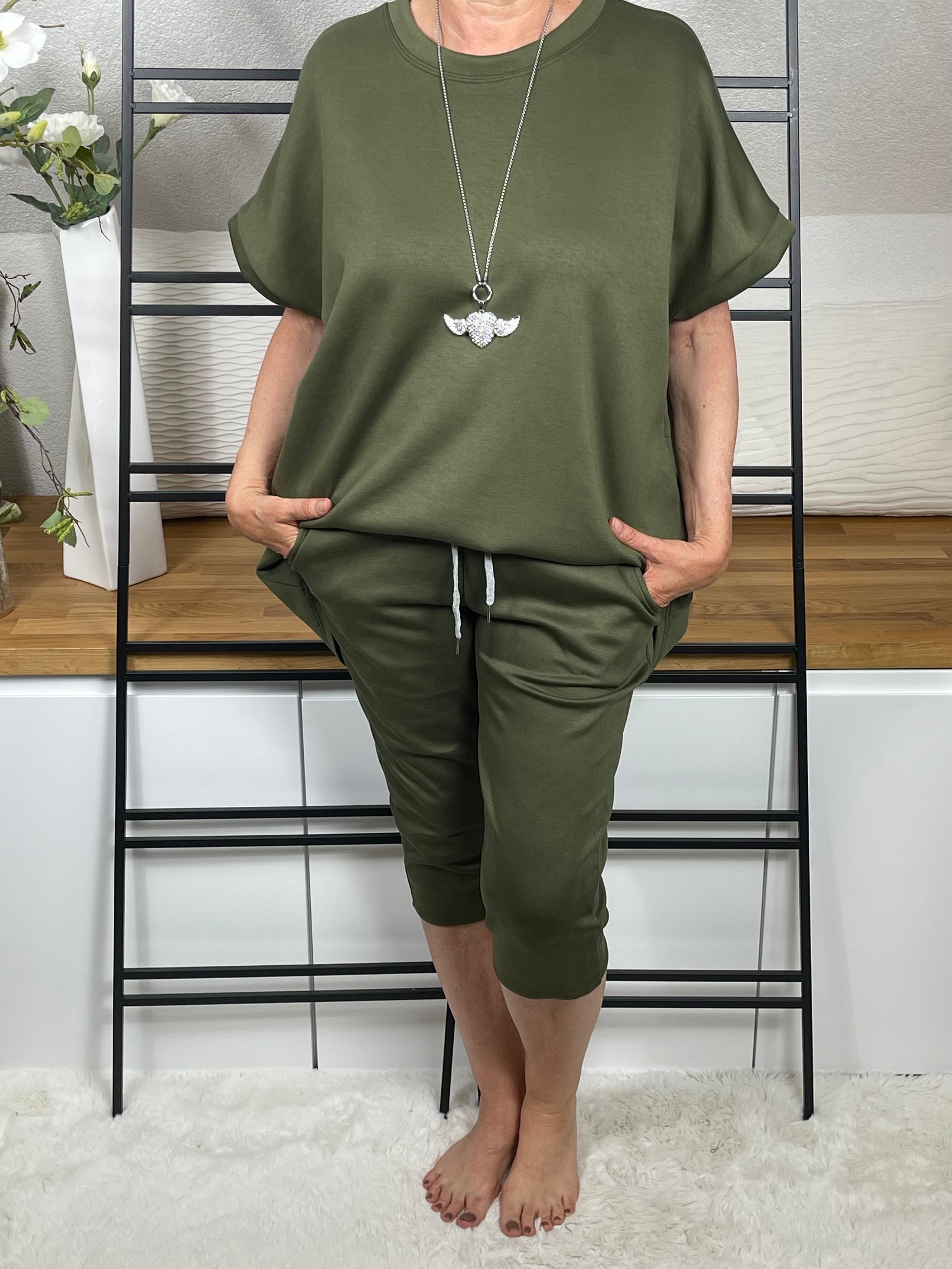 Damen 3/4 Jogpant „Fluffi“ Einheitsgrösse Gr. 42 - 48 in 10 Farben