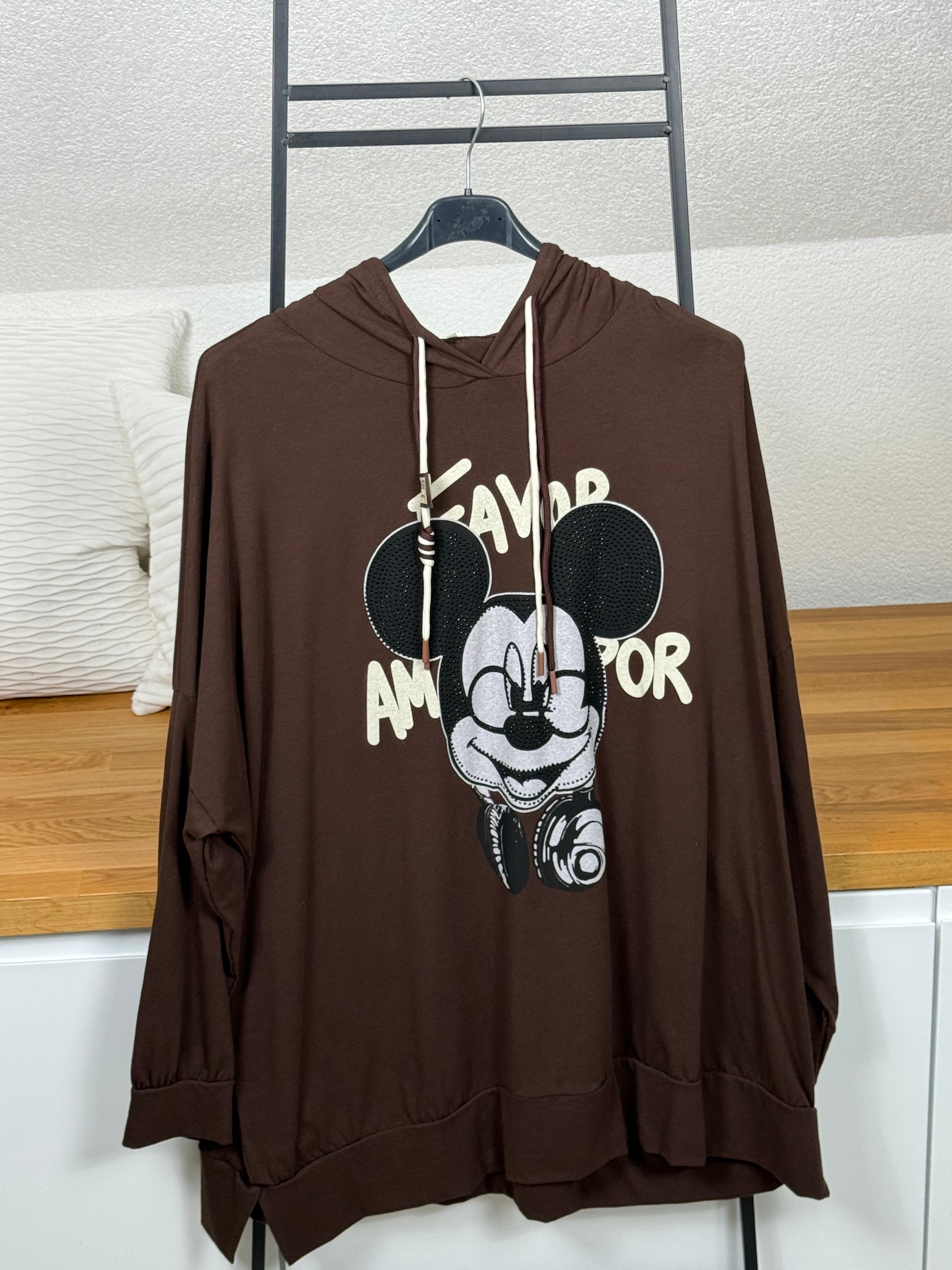 Damen - Hoodie „Mickey“ Einheitsgrösse Gr. 40 - 48 in 3 Farben