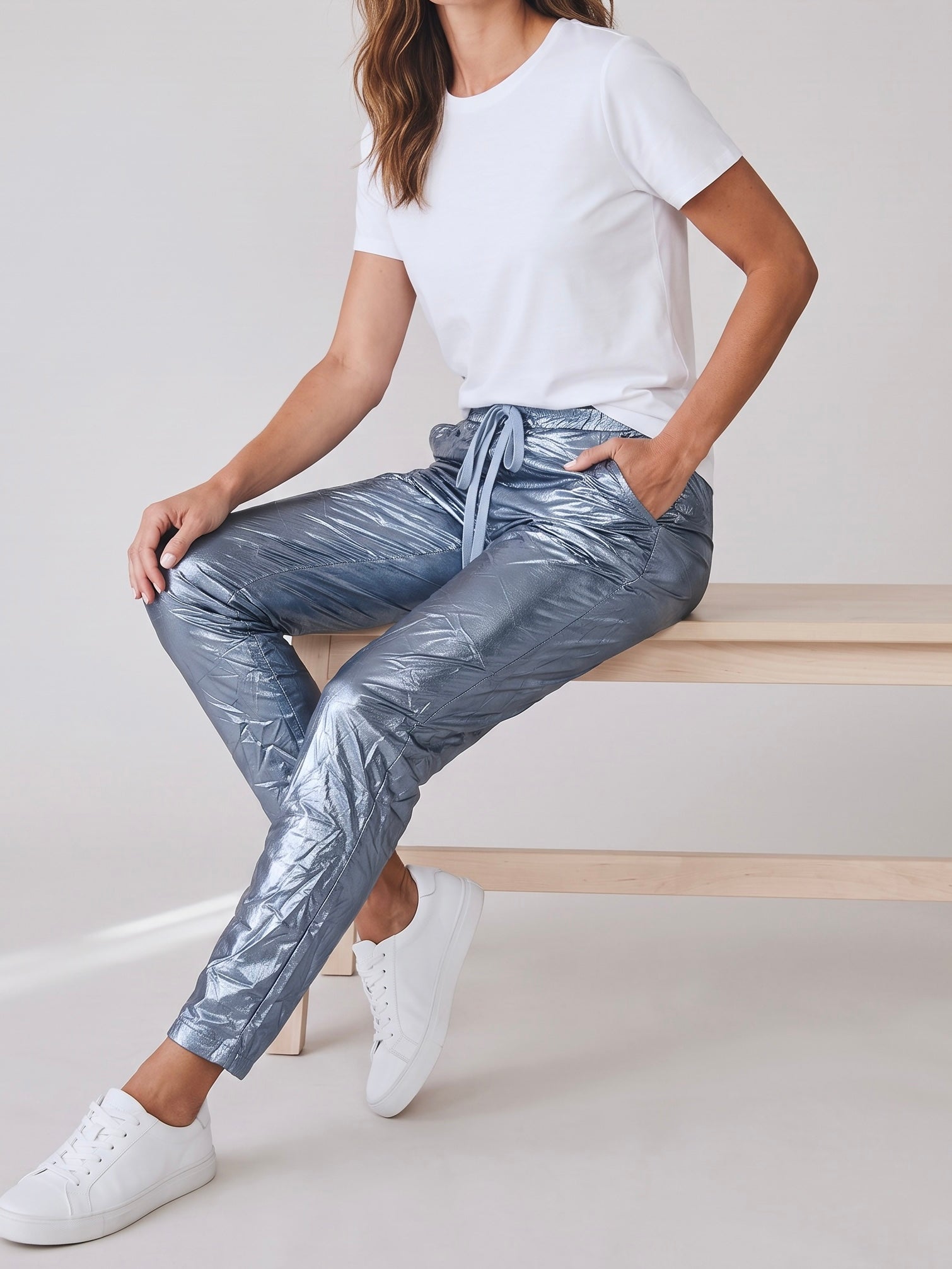Jogpant „Shiney“ in blau