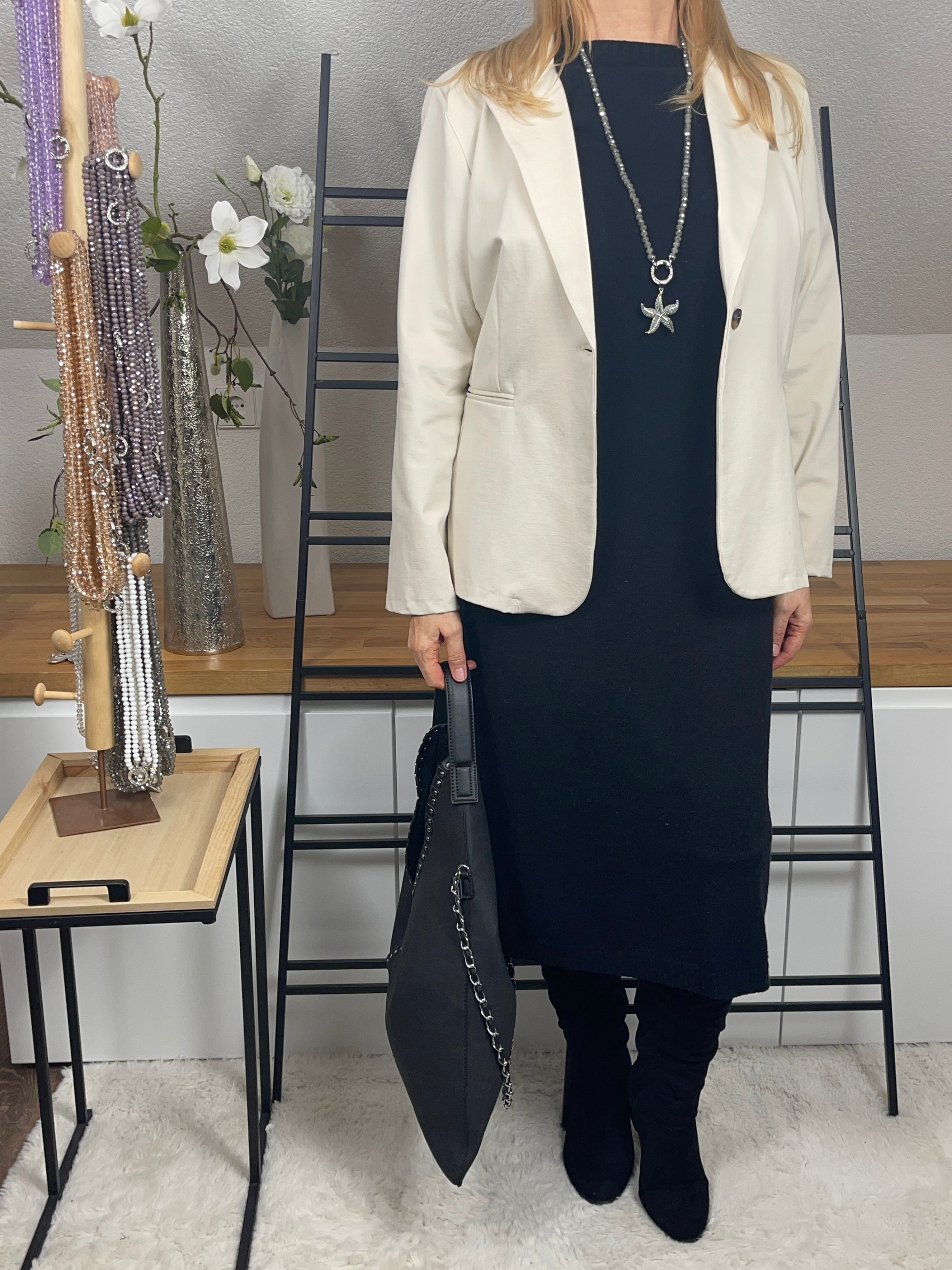 Elegantes Damen- Strick - Kleid Einheitsgröße Gr. 38 - 42 in 4 Farben