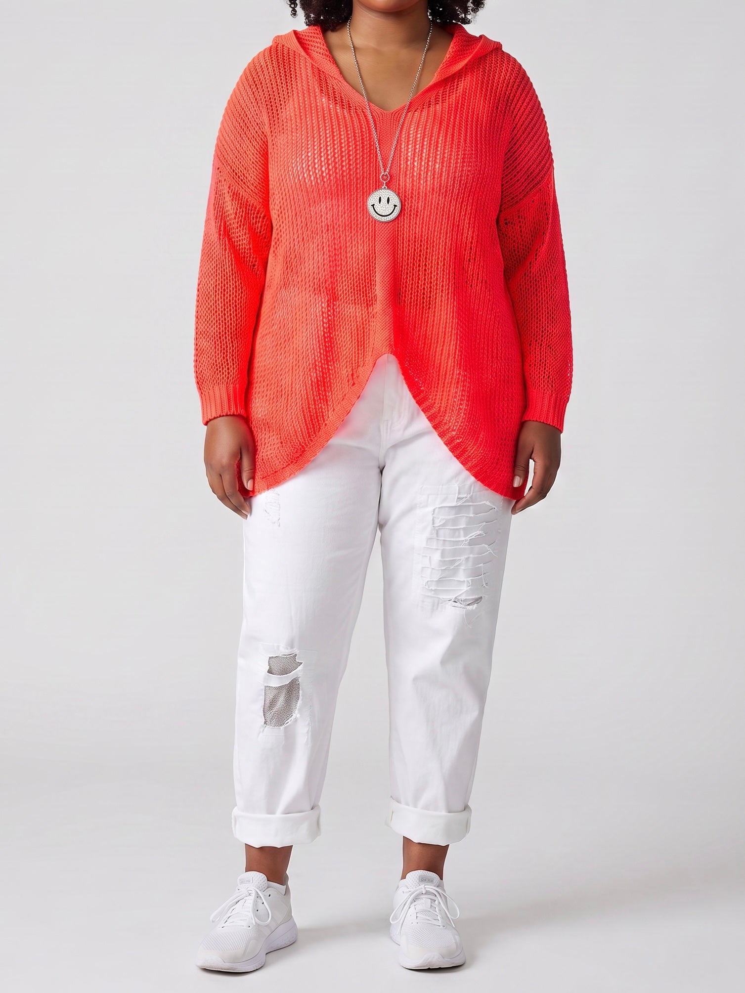 Strick - Hoodie „Sheila“ in orange