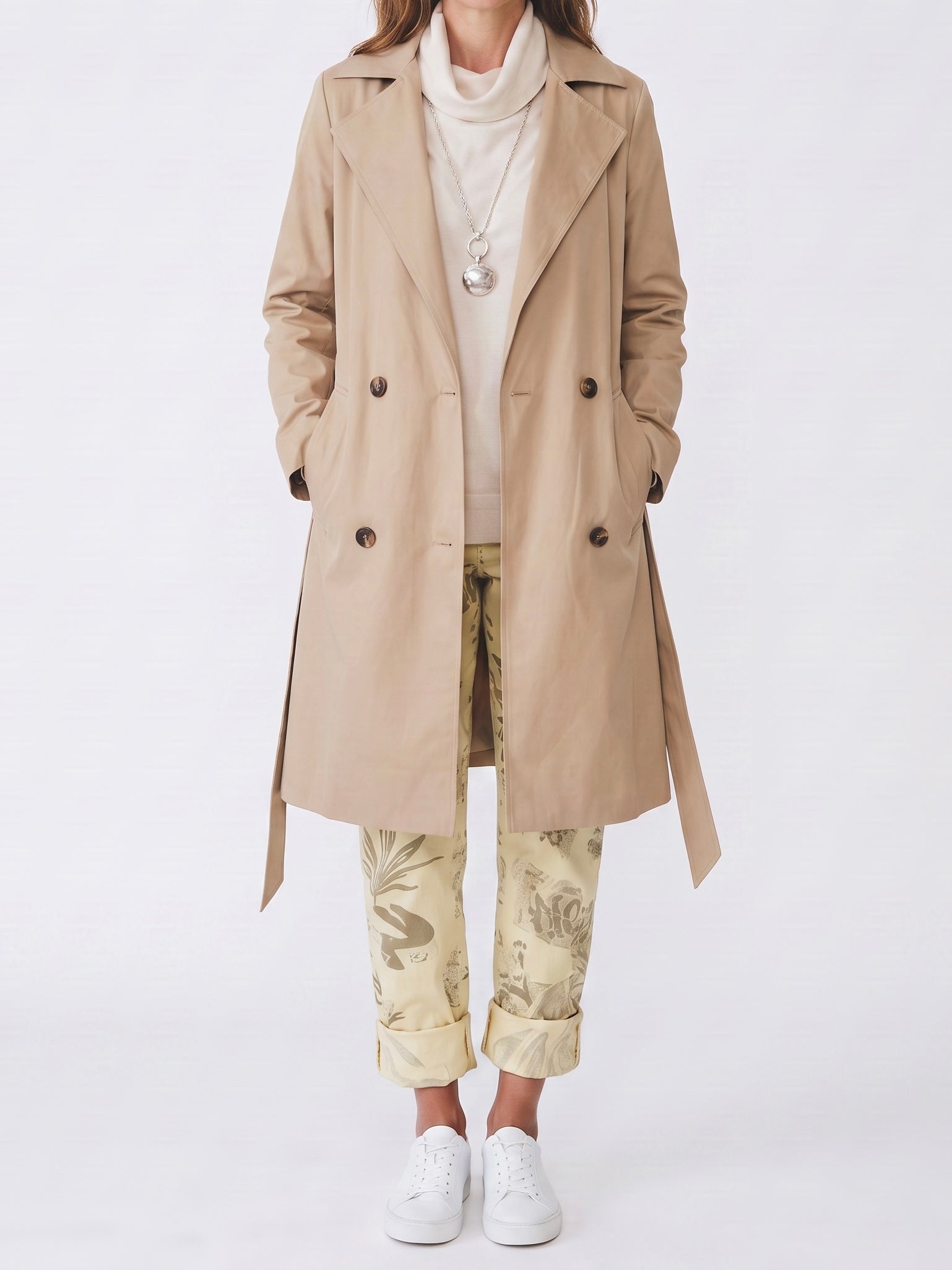 Eleganter Trenchcoat in beige