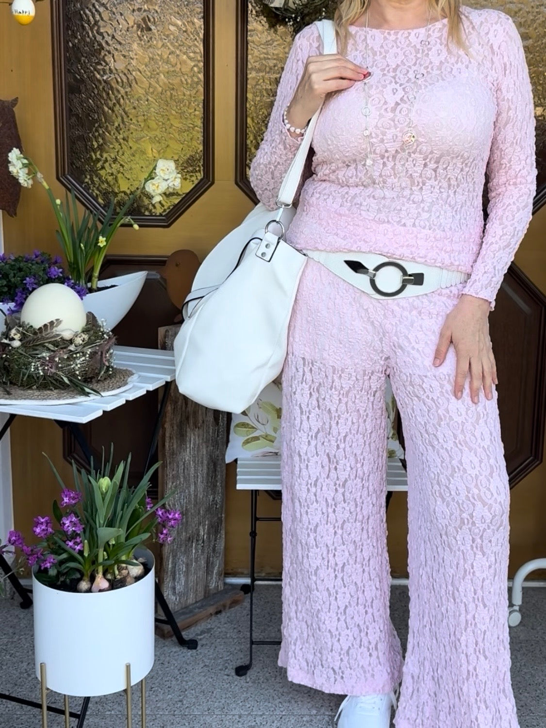 Elegantes Shirt aus „Allover - Spitze“ Einheitsgröße Gr. 36 - 40 in 3 Farben