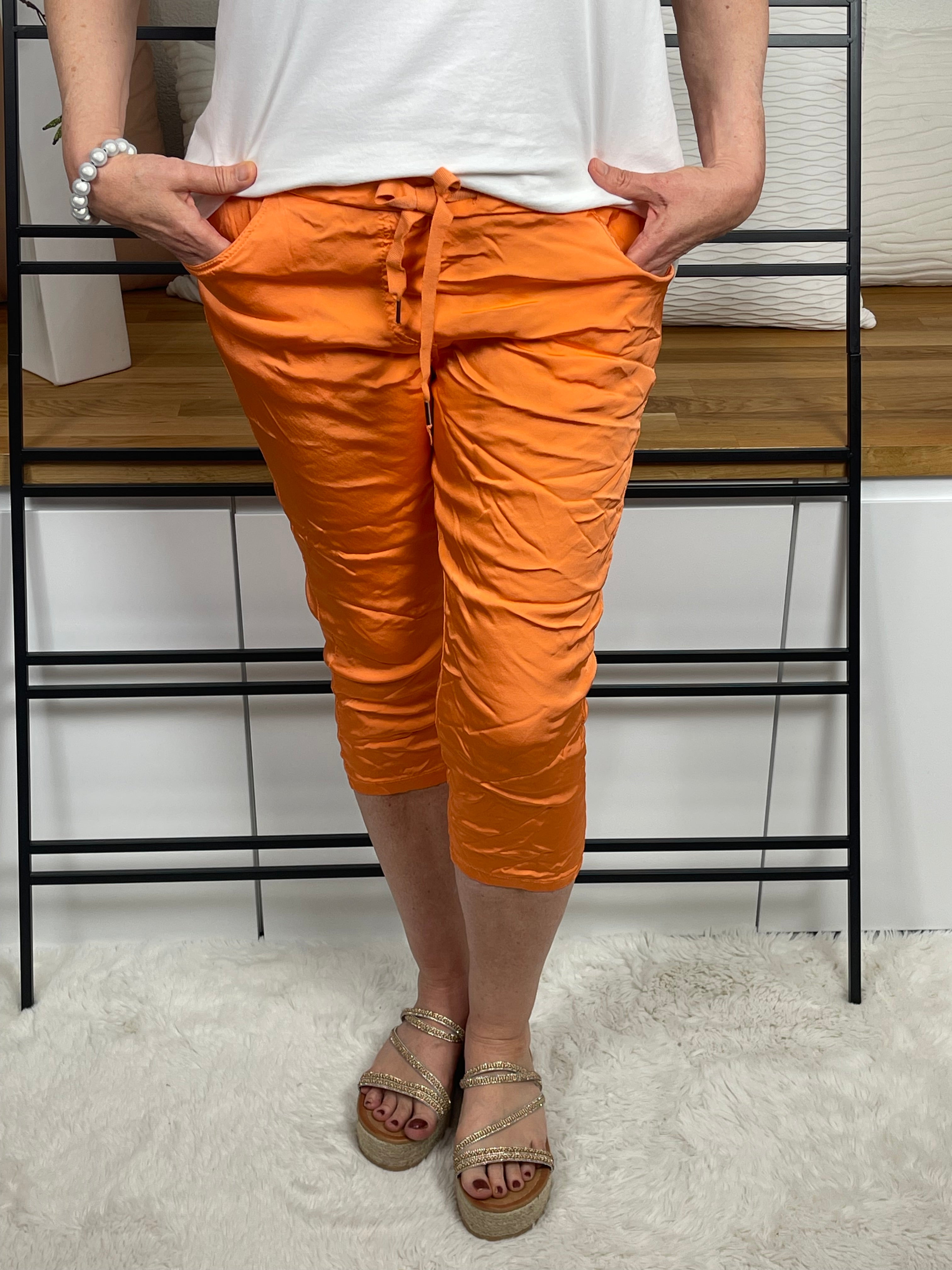 !!!!KEINE RETOURE MÖGLICH!!!!3/4 Jogpant „Shiney“ Einheitsgrösse Gr. 38 - 42/44 in 4 Farben