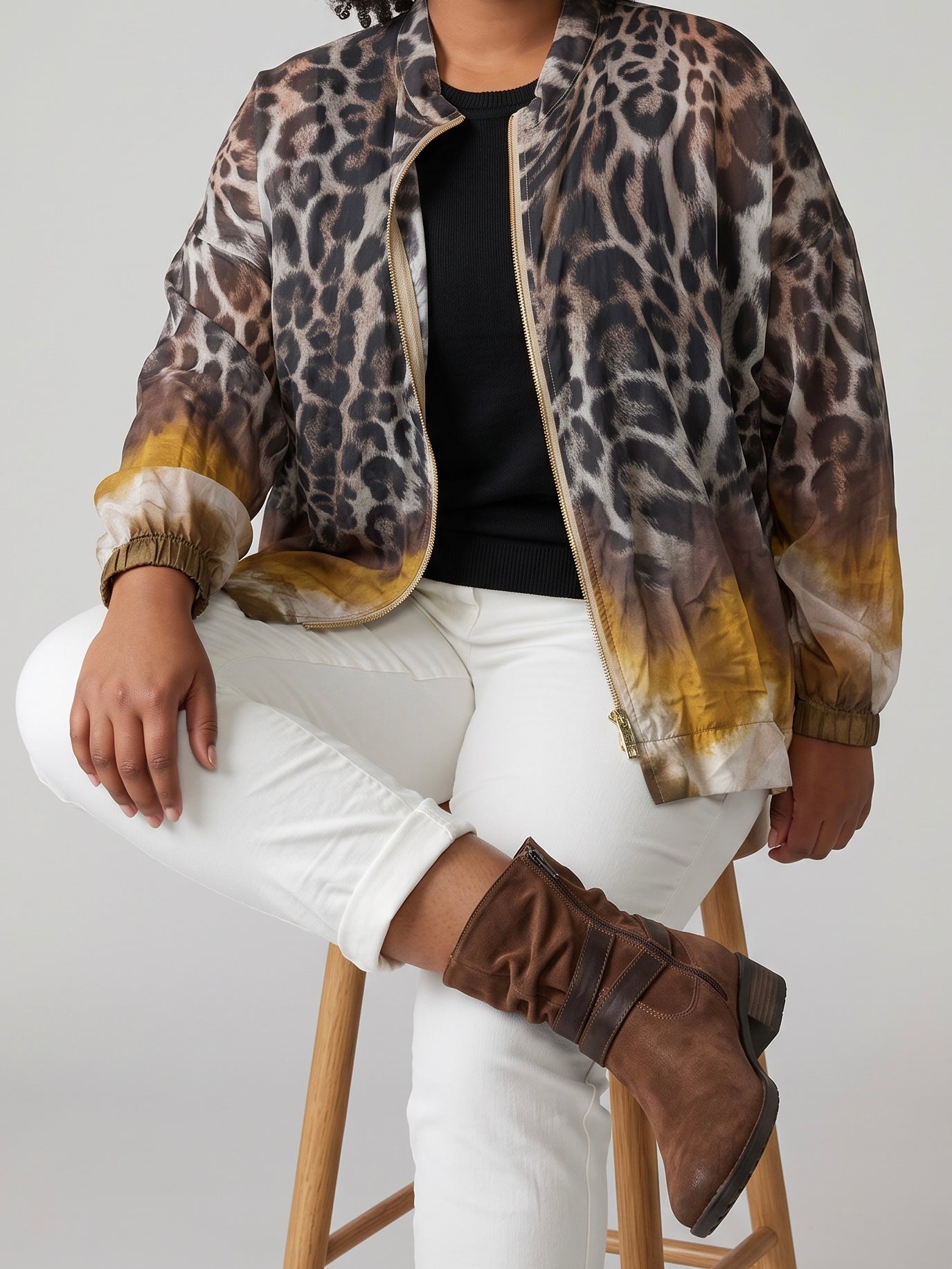Elegante Blusen - Jacke mit „Animal Print“ in 3 Varianten