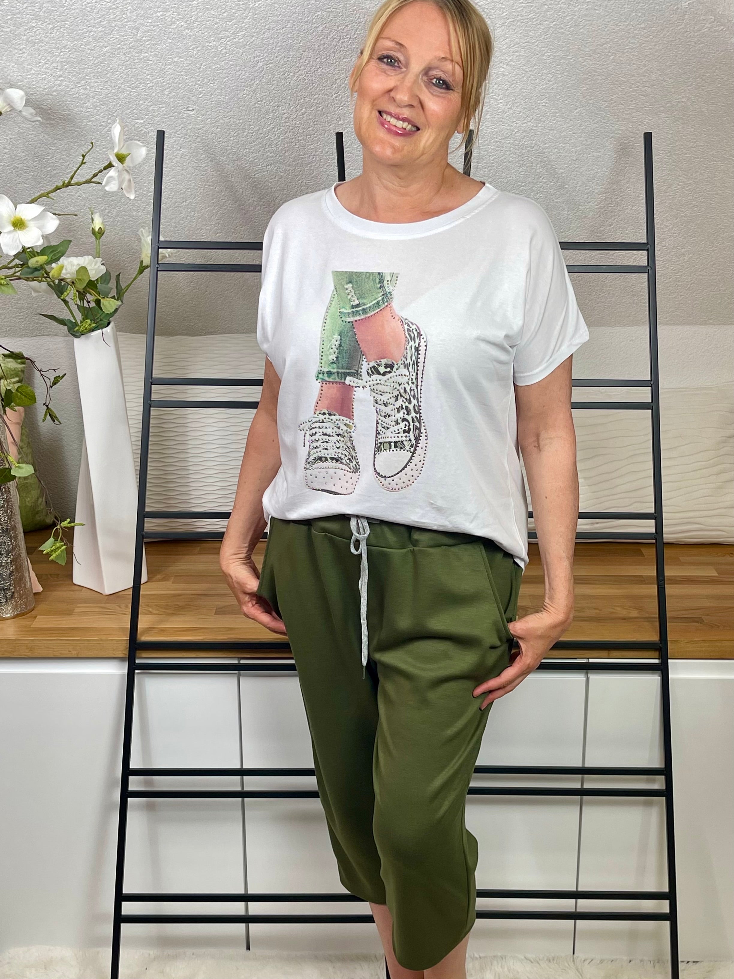 Damen 3/4 Jogpant „Fluffi“ Einheitsgrösse Gr. 42 - 48 in 10 Farben