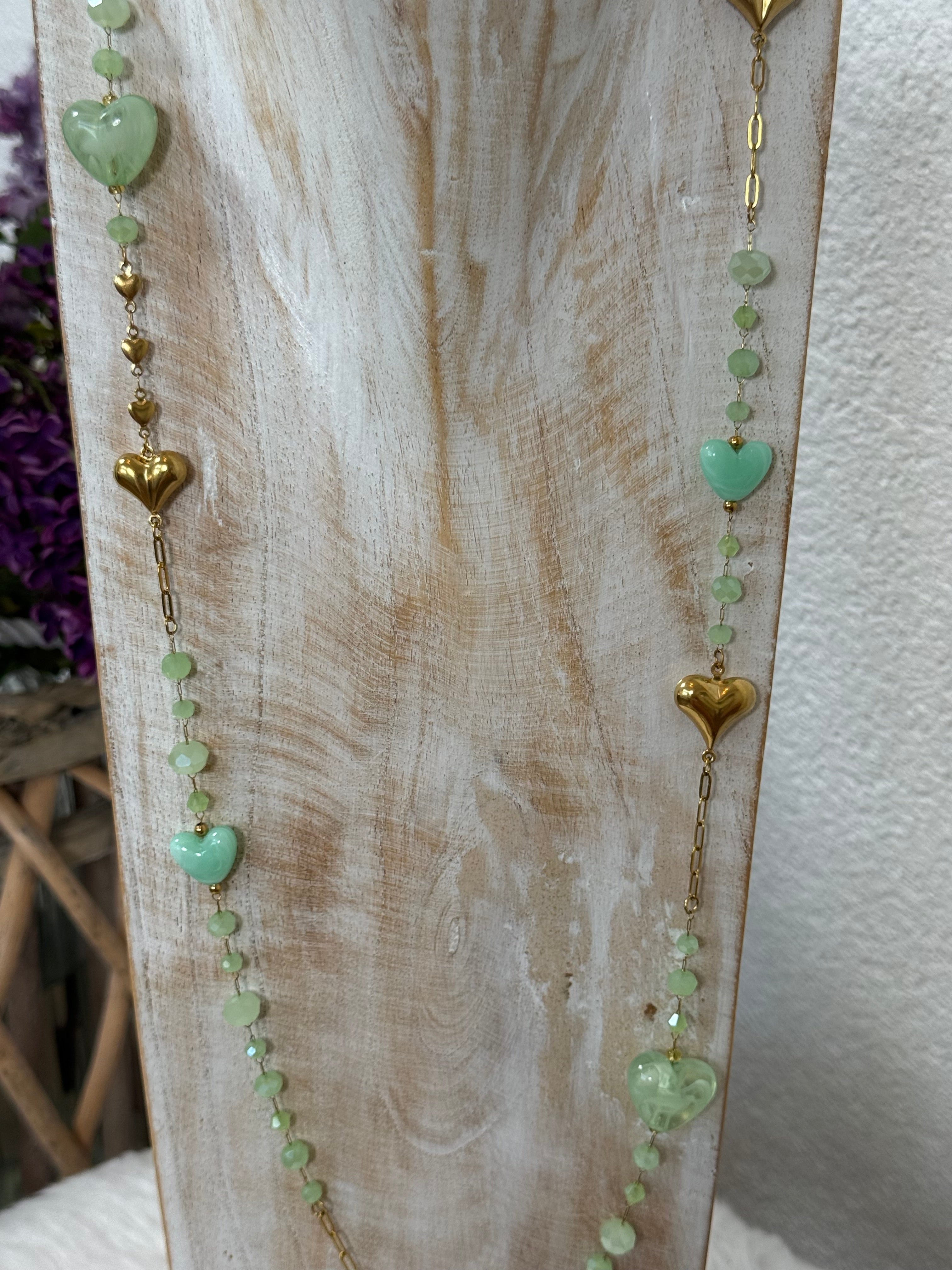 Lange Edelstahl - Glieder - Kette „Herzle“ in 3 Farben