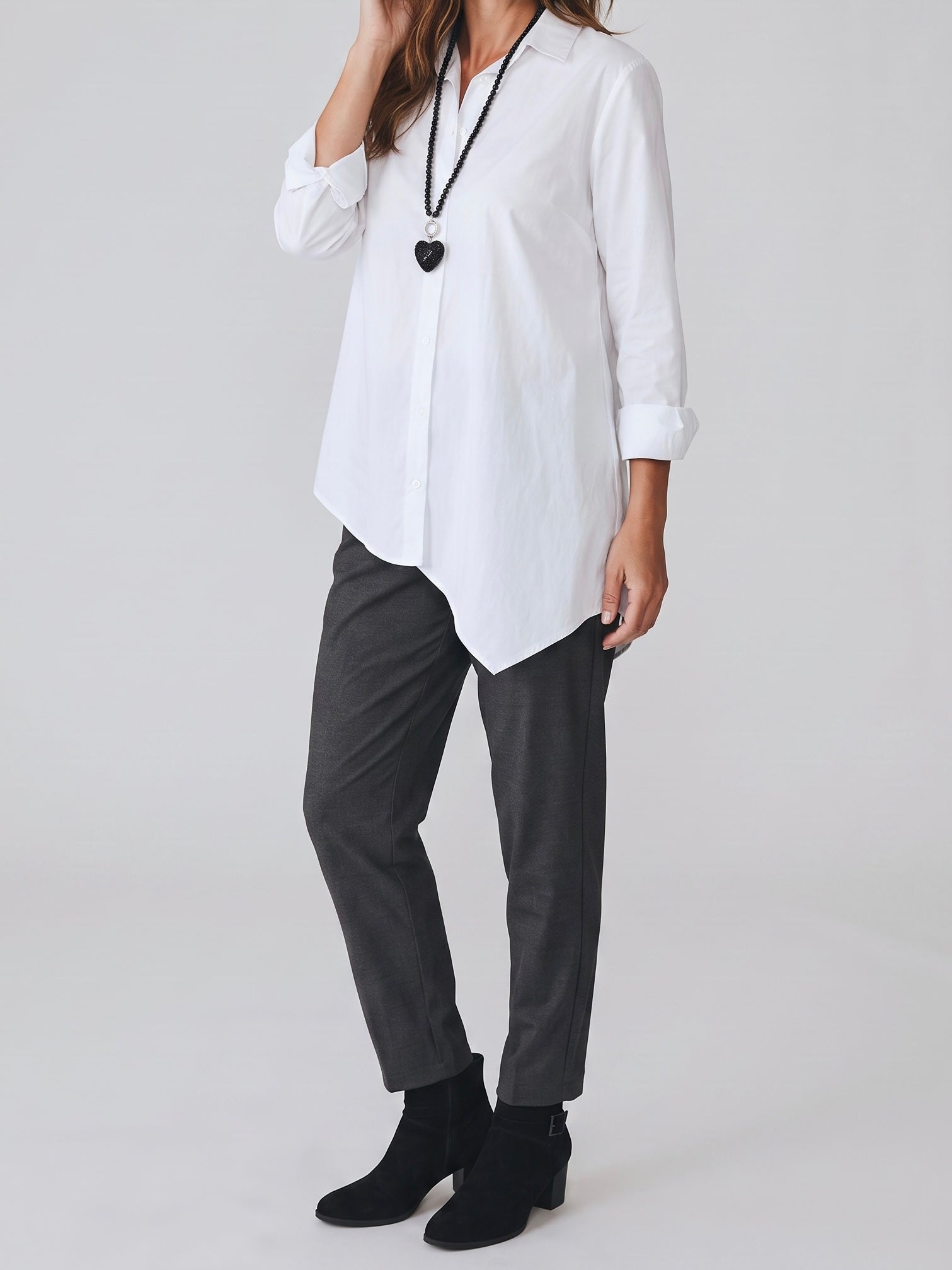 Asymetrische Bluse „Esvivid“ in weiß