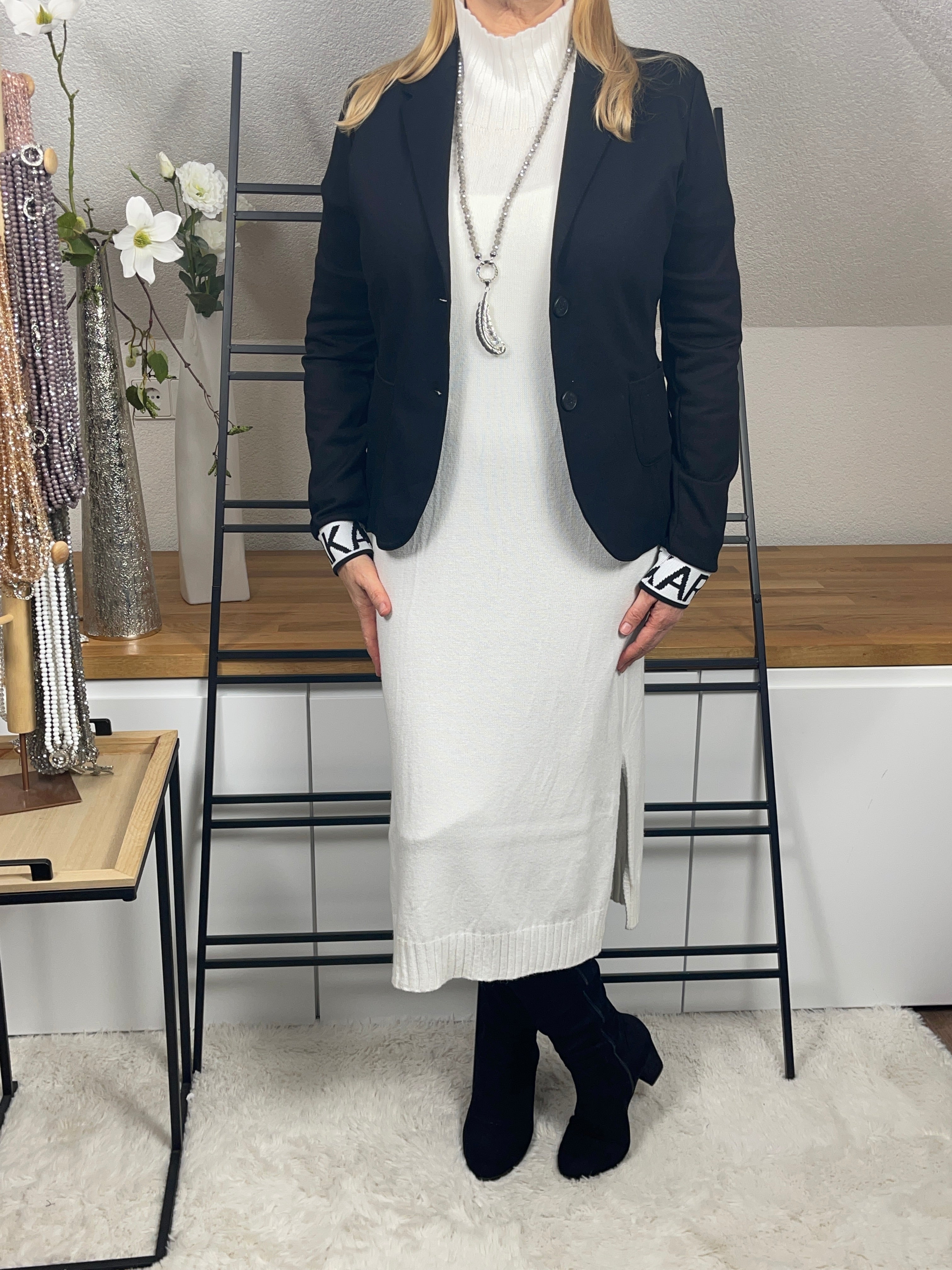 Elegantes Damen- Strick - Kleid Einheitsgröße Gr. 38/40 in 2 Farben