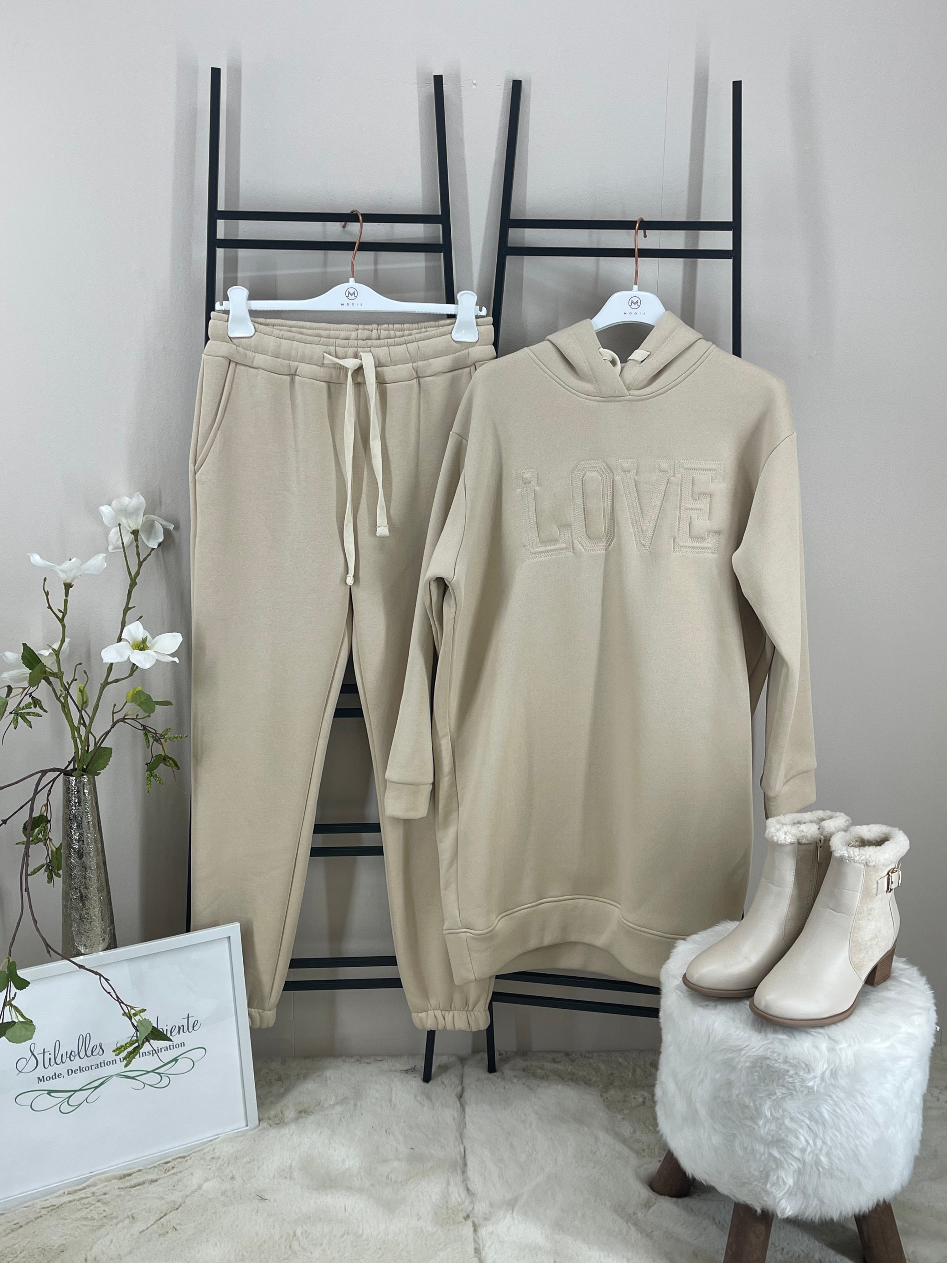 !!!!Keine RETOURE MÖGLICH!!! Hoodie - Kleid „Love“ Einheitsgrösse Gr. 36 - 42