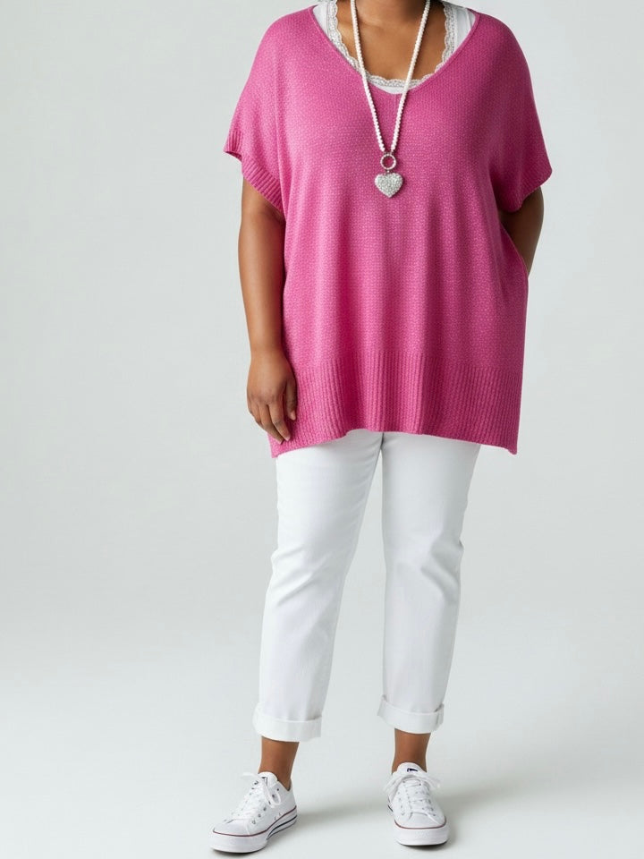 Poncho - Überzieh - „Allrounder“ in pink