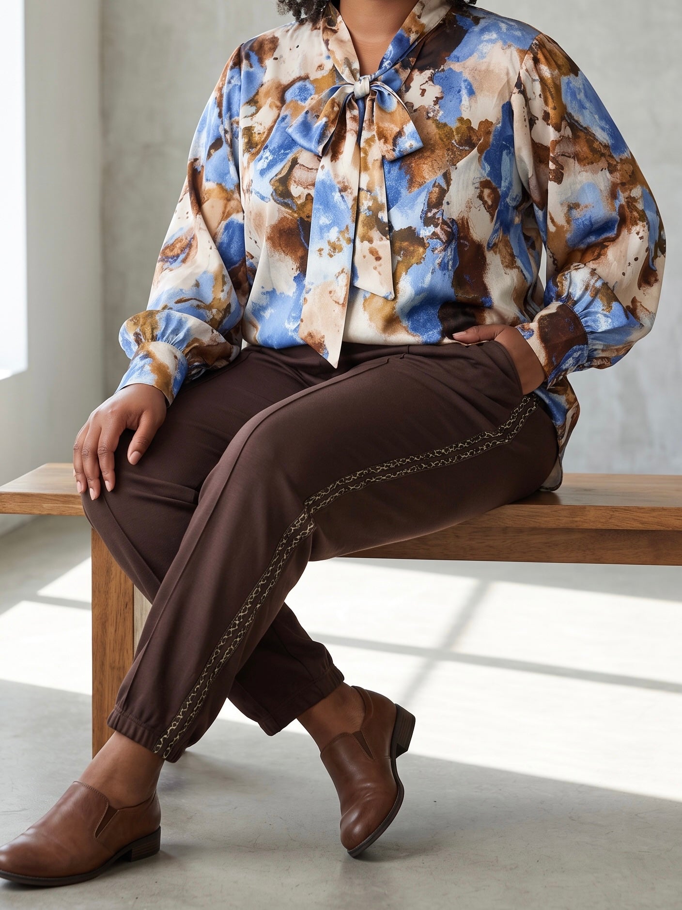 Elegante „Statement“ Bluse in 5 Varianten