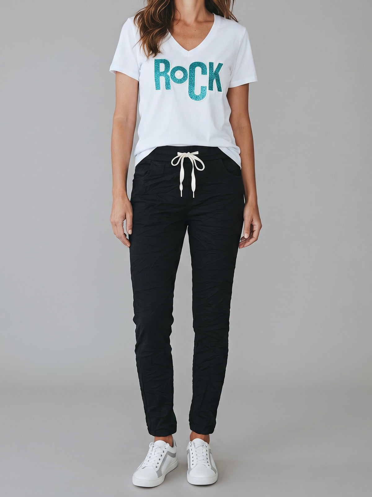 T - Shirt „Rock“ in türkis
