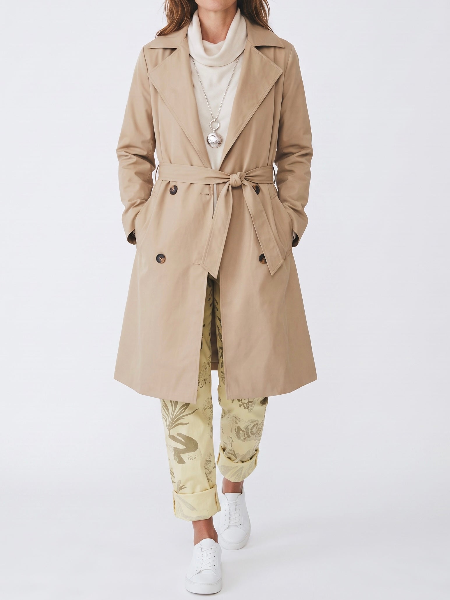 Eleganter Trenchcoat in beige