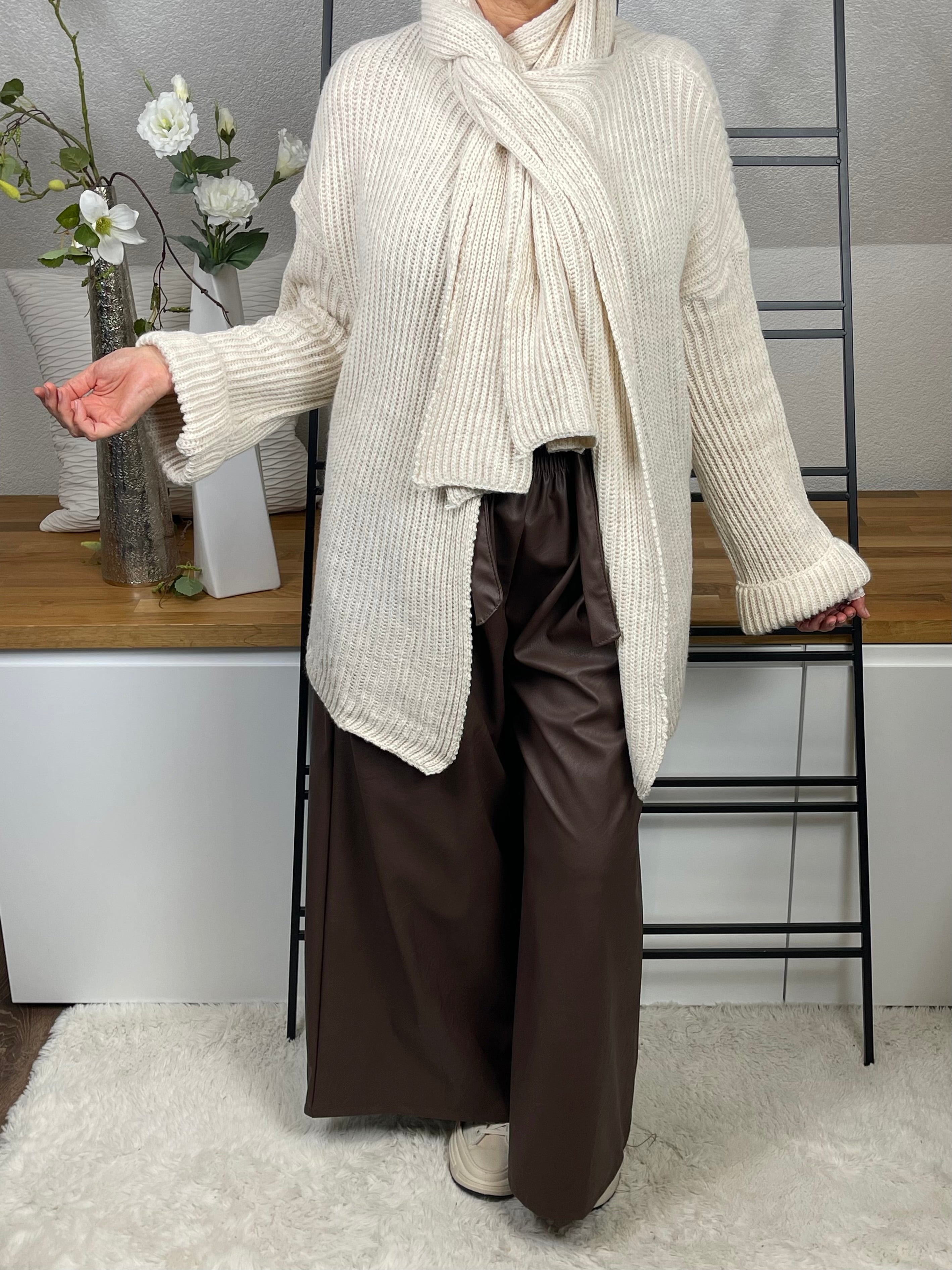 Damen - Cardigan - Schal - Strick - Pullover Einheitsgrösse Gr. 40 - 48 in 3 Farben