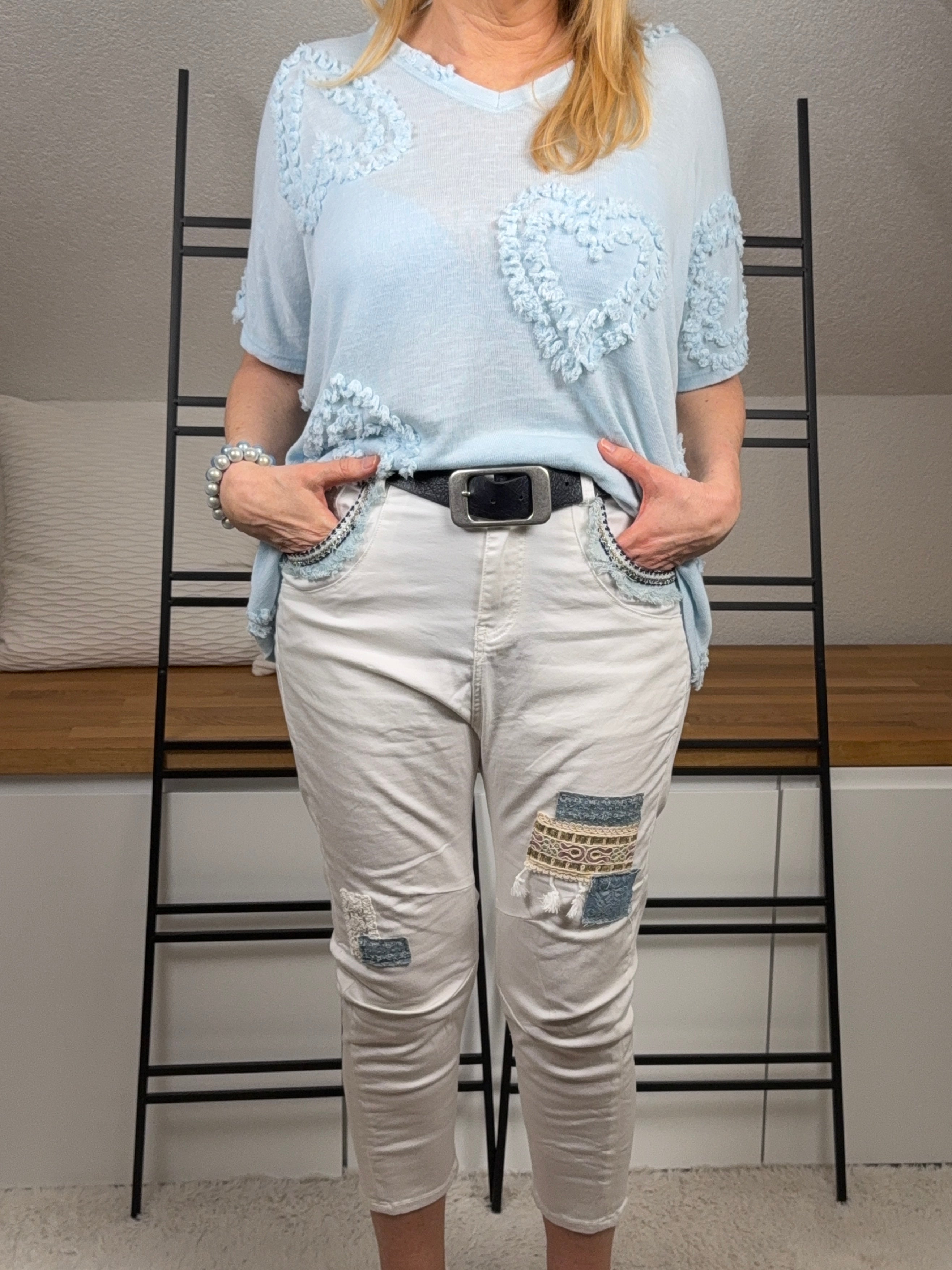 Boho Jeans Gr. 36 - 42 in weiß