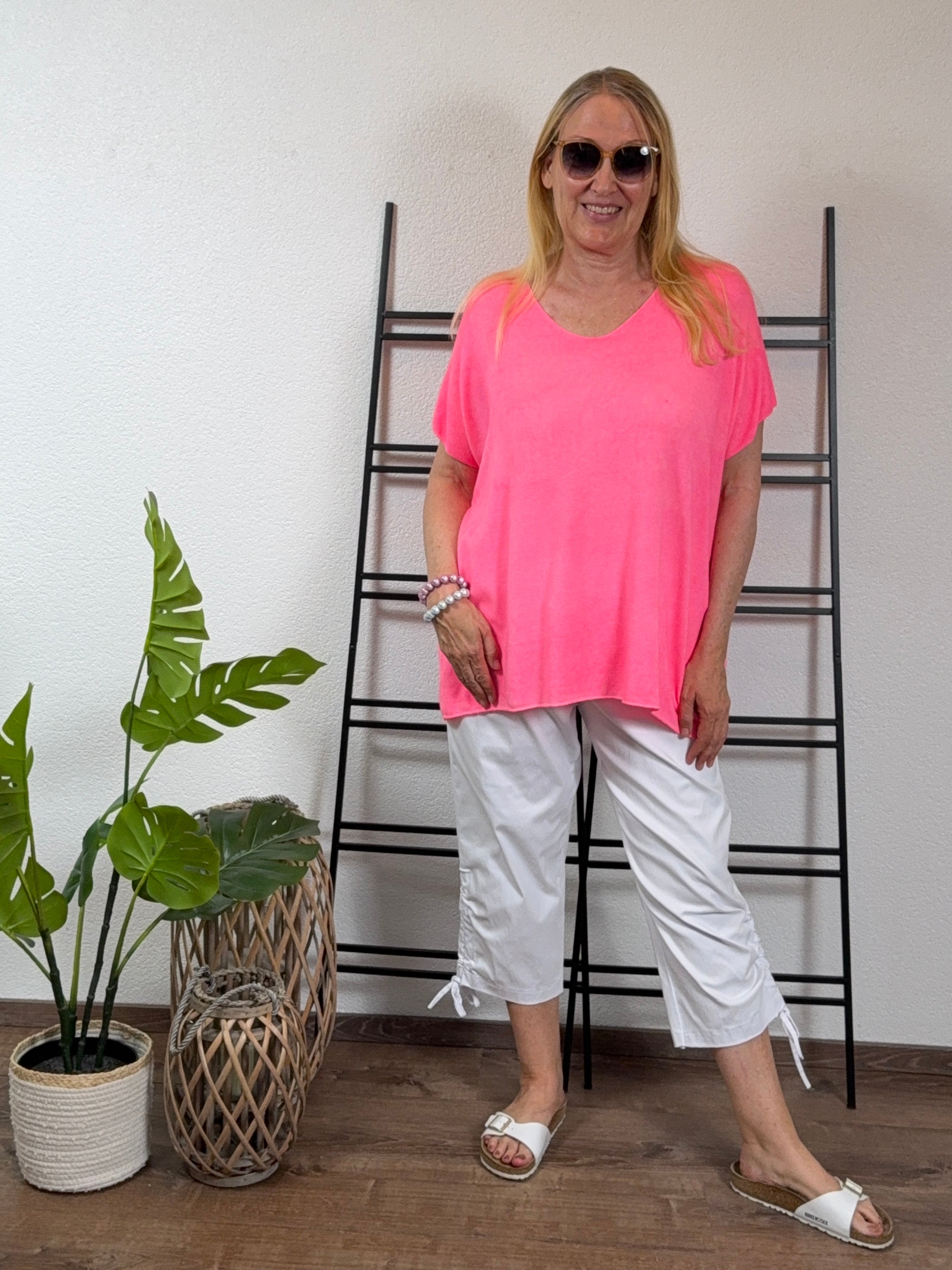 Feinstrick - V - Shirt Einheitsgröße Gr. 44 - 50 in 3 Farben