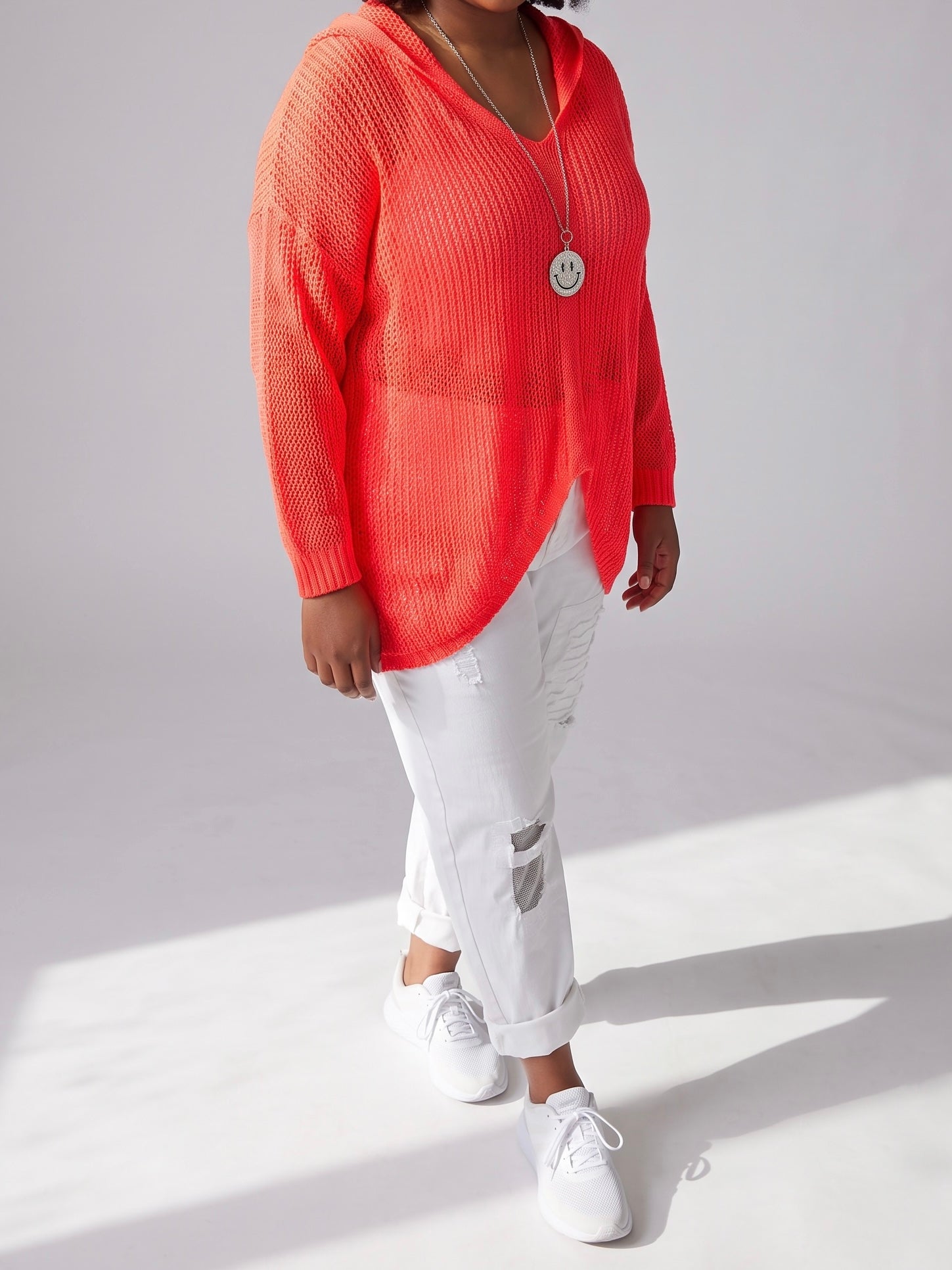 Strick - Hoodie „Sheila“ in orange