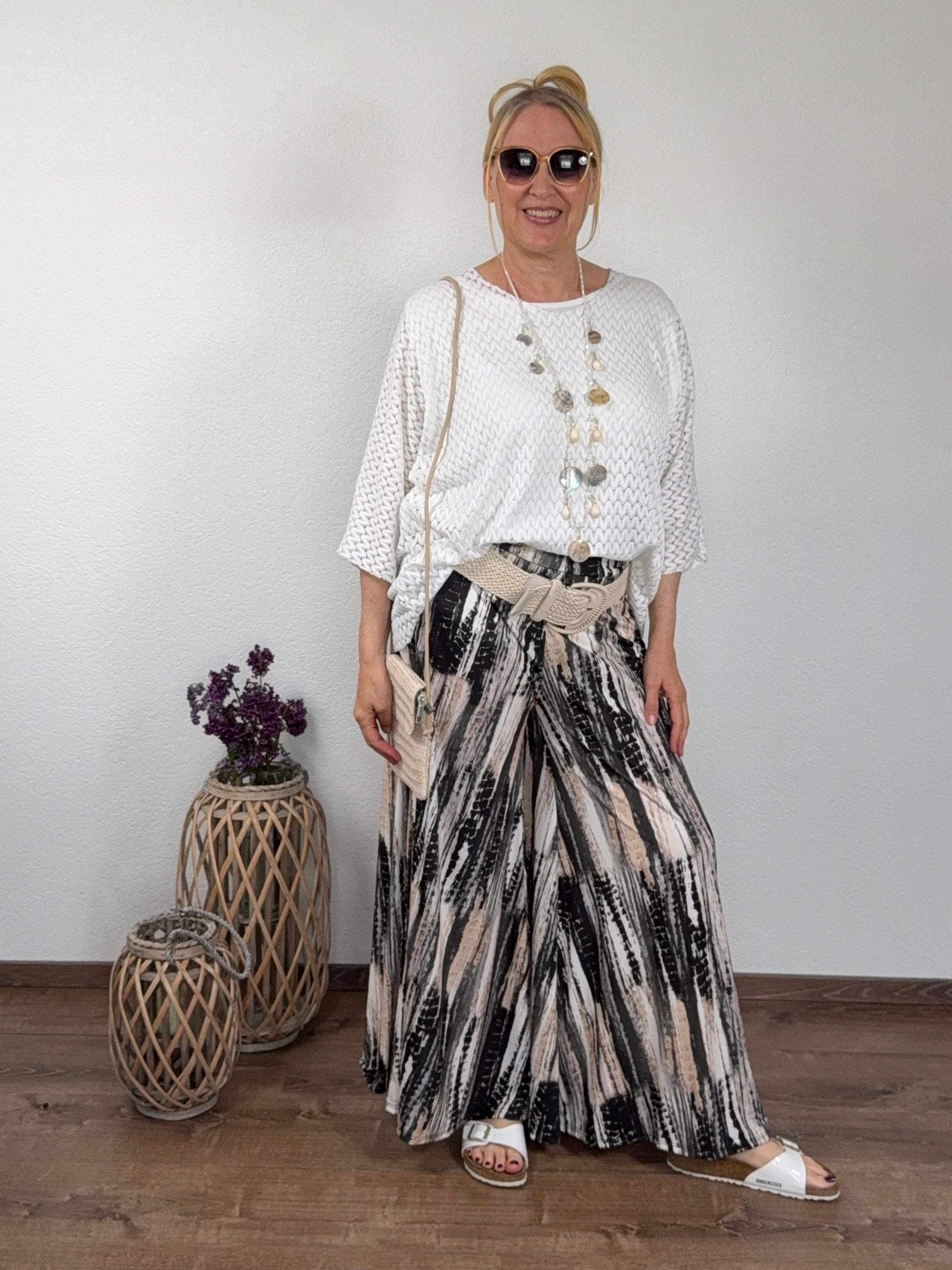Sommerliche Statement - Hose mit „Wow-Print“ Einheitsgröße Gr. 38 - 50 in 5 Varianten