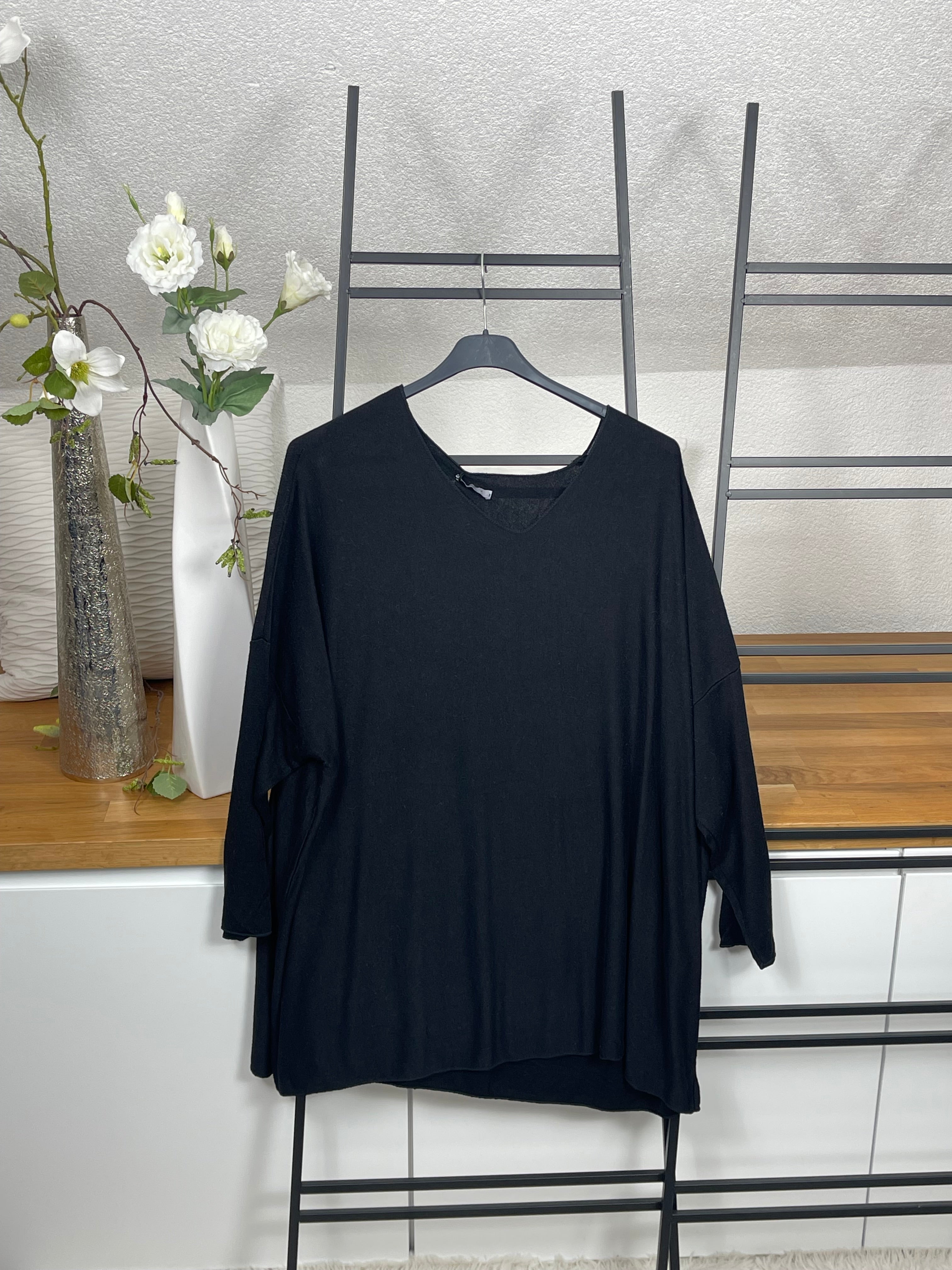 Damen - Feinstrick - V - Pullover Einheitsgrösse Gr. 42 - 50 in 5 Farben